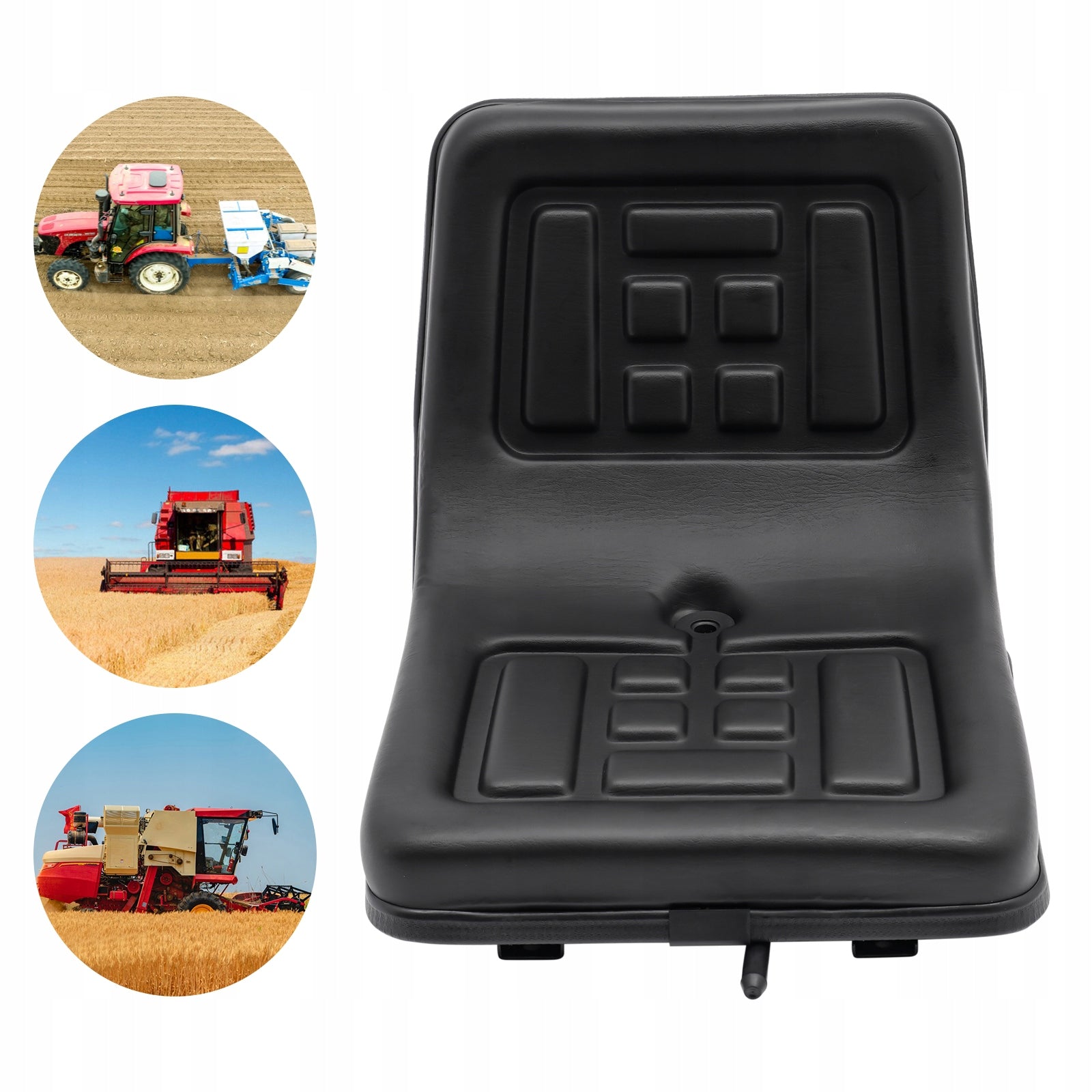 100KG TRACTOR SEAT( DRAINAGE HOLE) ADJUSTMENT DISTANCE 15CM IRON&SPONGE&PVC Manufacturer code 44.5*35.5*33.5CM TRACTOR SEAT