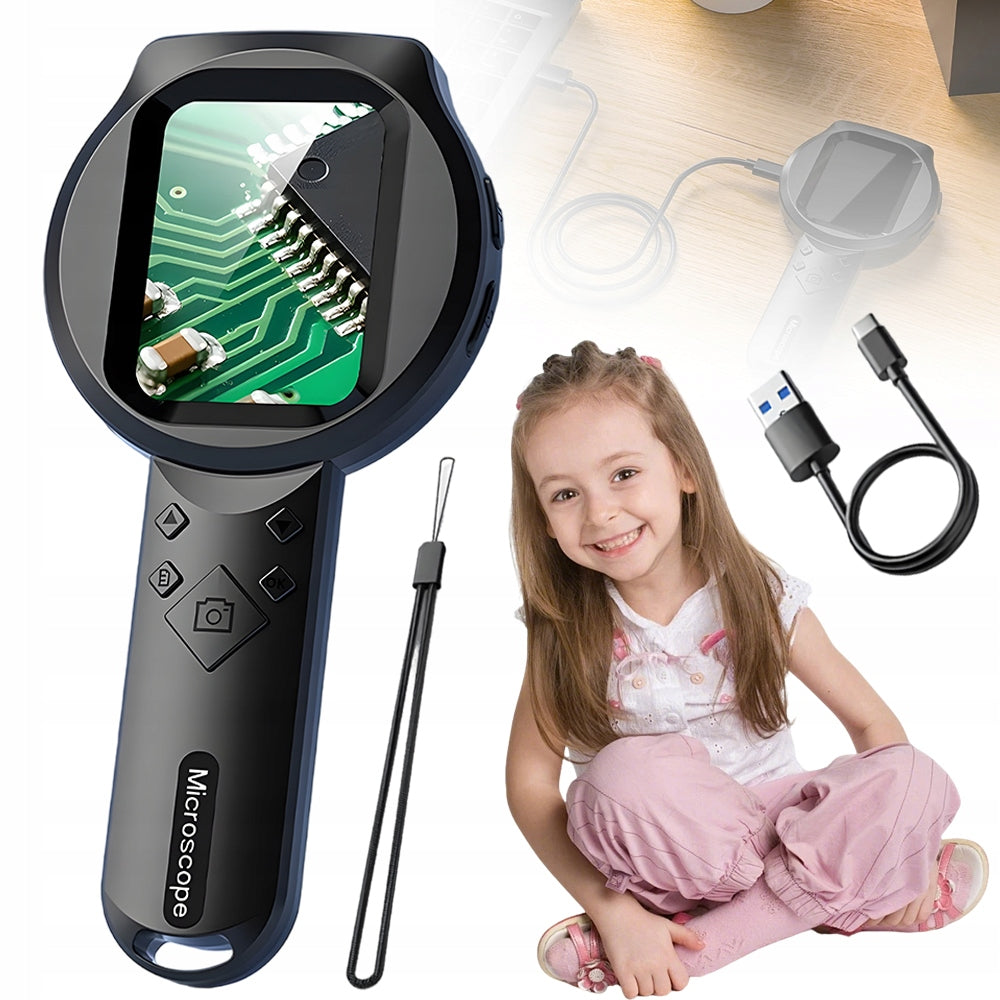 100X DIGITAL MICROSCOPE, MINI POCKET MICROSCOPE WITH LIGHT LIGHTING