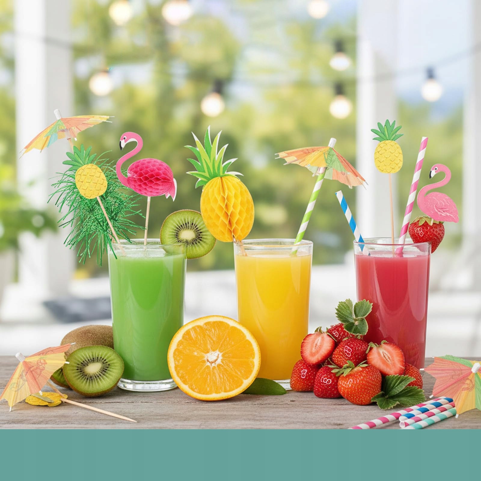 100pcs Cocktail Decorations Tropical Snack Drink Decorations Manufacturer code Dekoracja na kubek wody 100 szt
