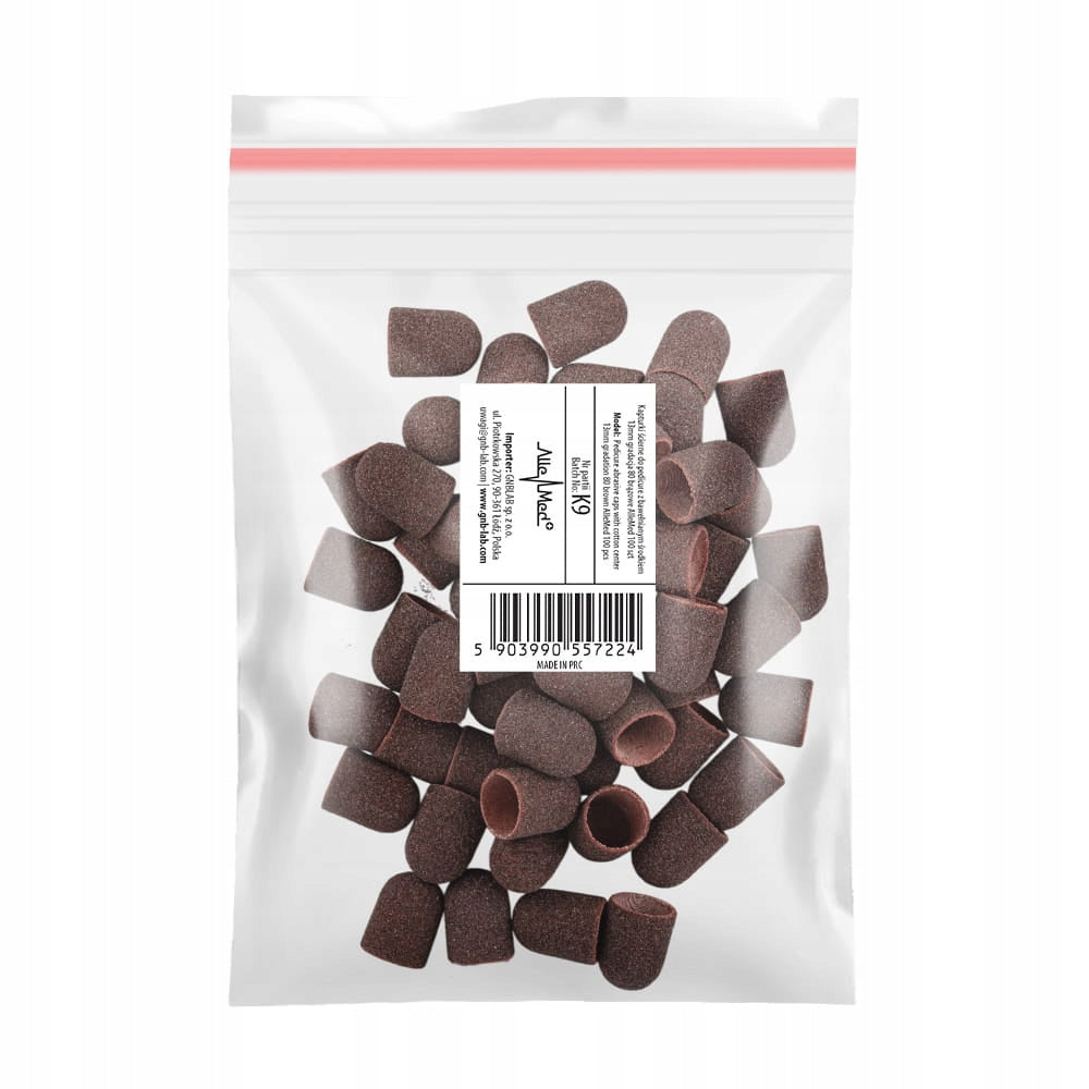 100x Cap 13mm Abrasive Self-Cleaning Overlay Podo Bronze Gradation 80 Brand ALLEMED