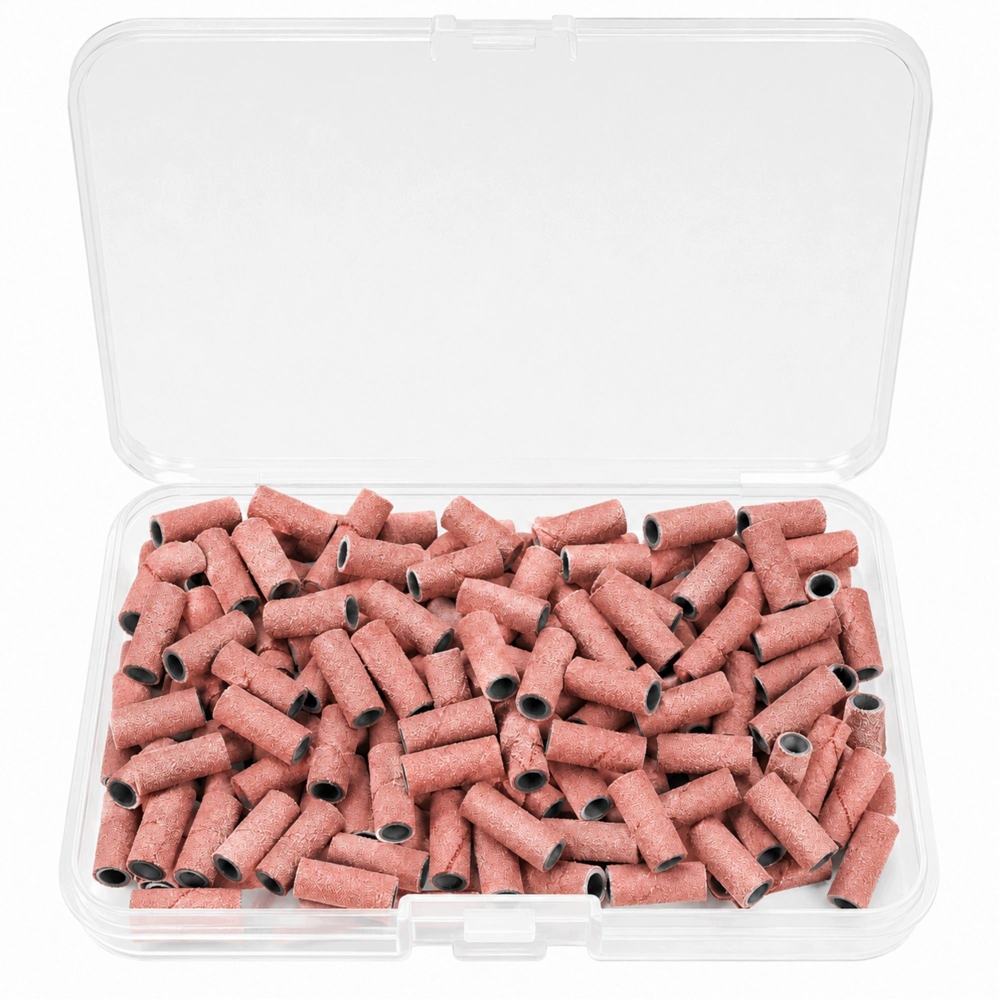 100x Caps Abrasive Pads Mini Cylinder Mandrel Powder Pink - #180 3mm Medical device no
