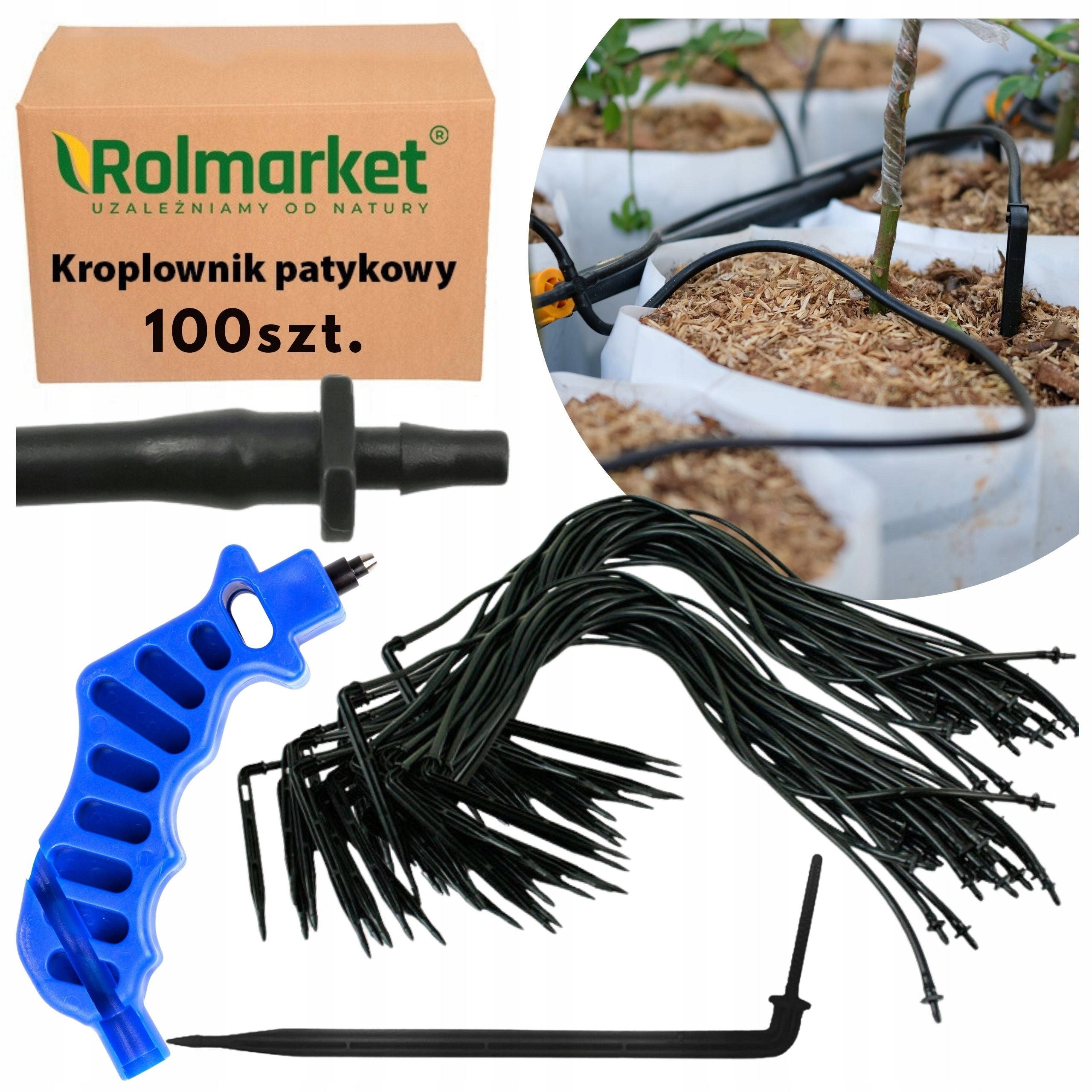 100x Stick Drip 50cm Drip Irrigation Pot Tunnels Emitter