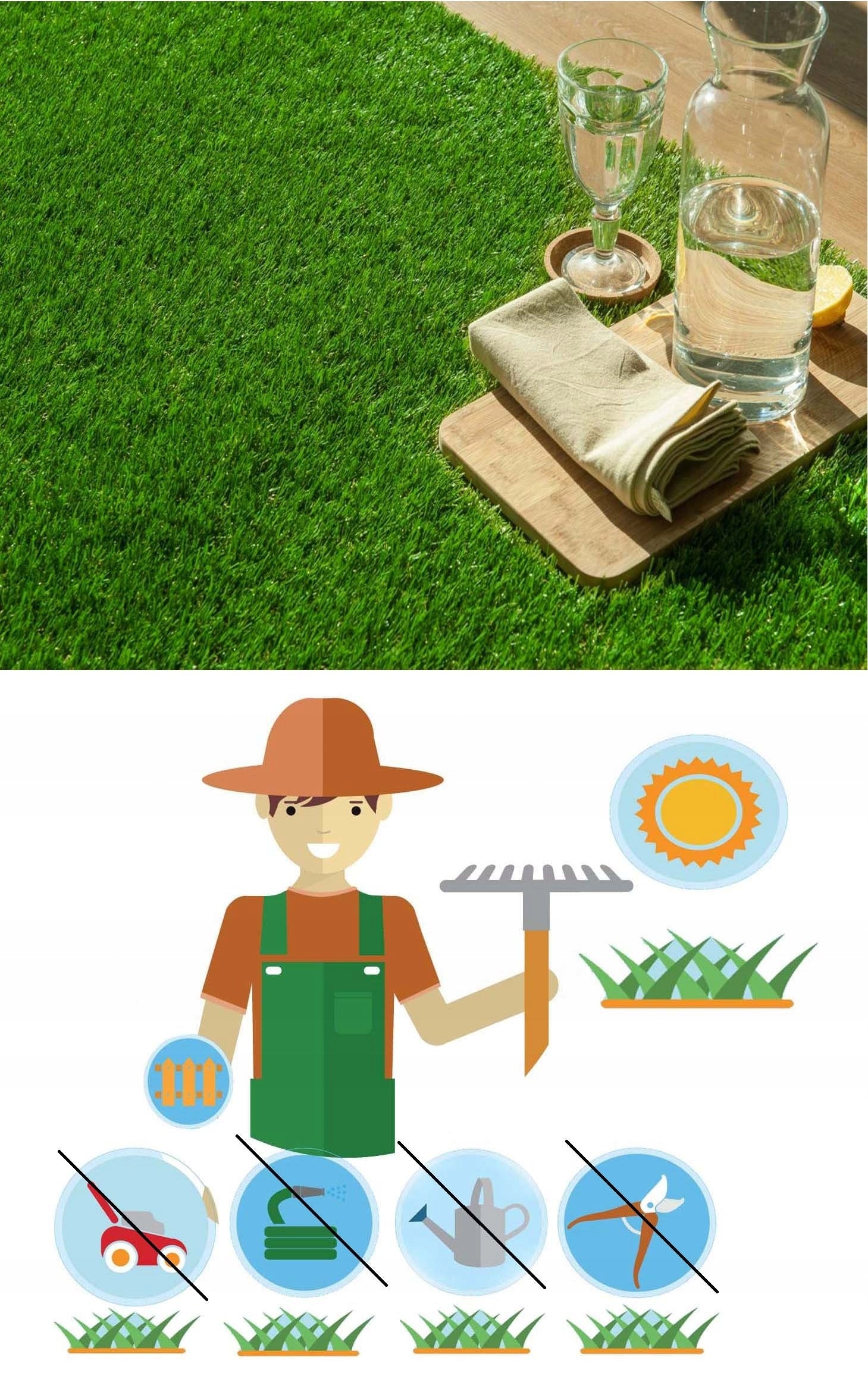 100x400 CM 21MM BALI ARTIFICIAL GARDEN GRASS BALCONY LAWN TERRACE Length 4 m