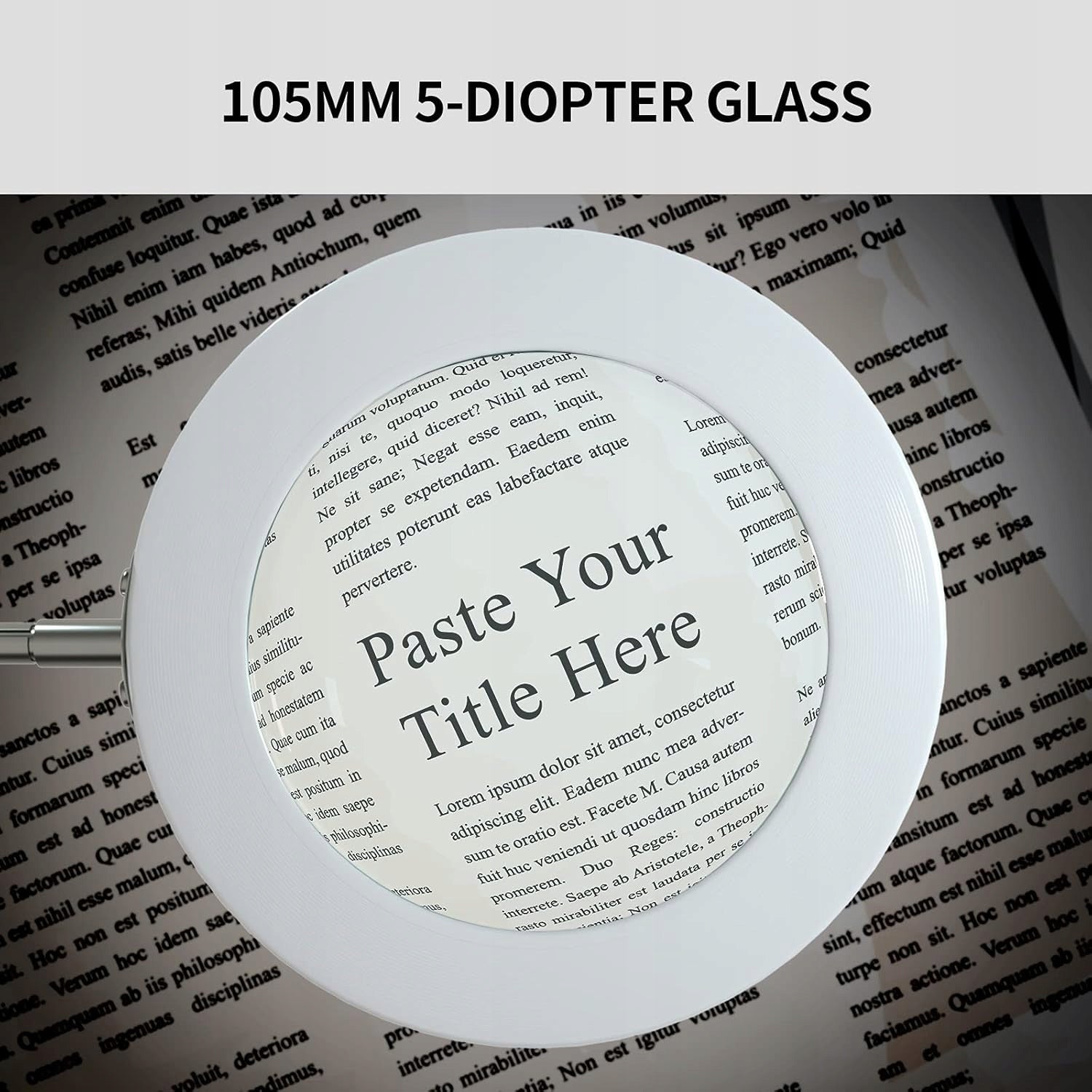 105mm real glass magnifying glass lamp / 5 diopters cosmetic EAN (GTIN) 6975788649984
