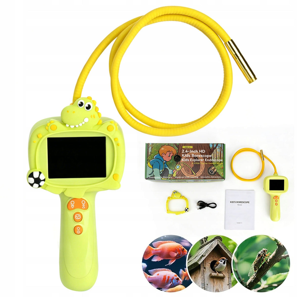 1080P ENDOSCOPIC CAMERA WITH LED LIGHT,TOY BORESCOPE FOR KIDS