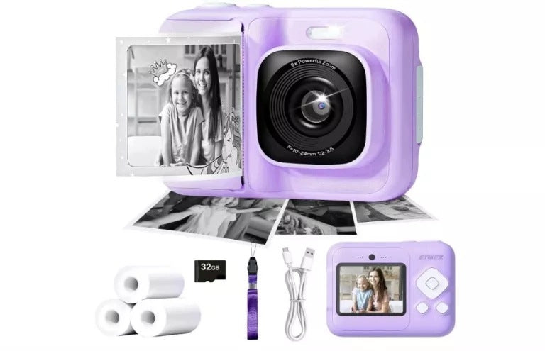 1080P INSTANT PRINT CAMERA FOR CHILDREN – PURPLE