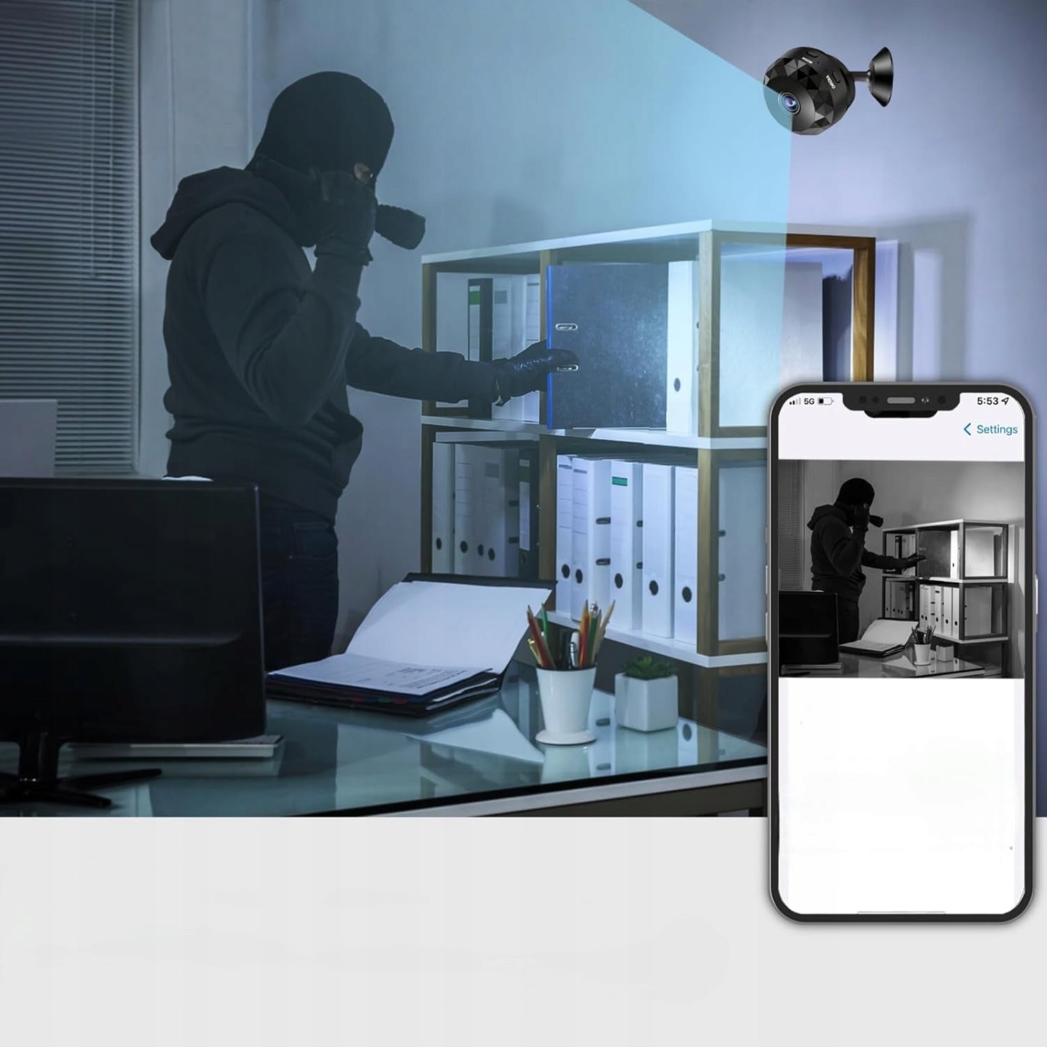 1080P Mini WiFi Spy Camera Surveillance Cameras , 2.4 GHz(iOS/Android) Manufacturer code 8711727622896