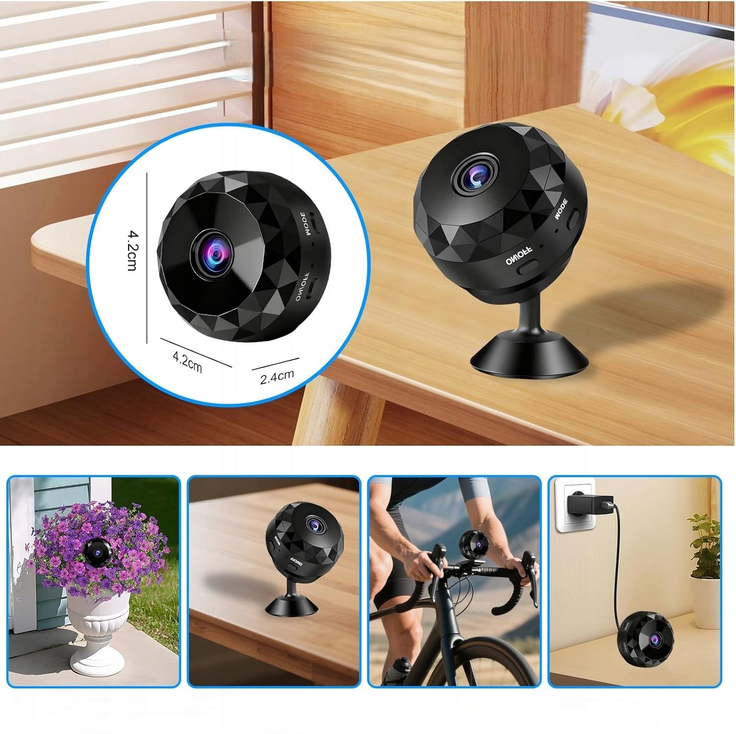 1080P Mini WiFi Spy Camera Surveillance Cameras , 2.4 GHz(iOS/Android) Packaging status original