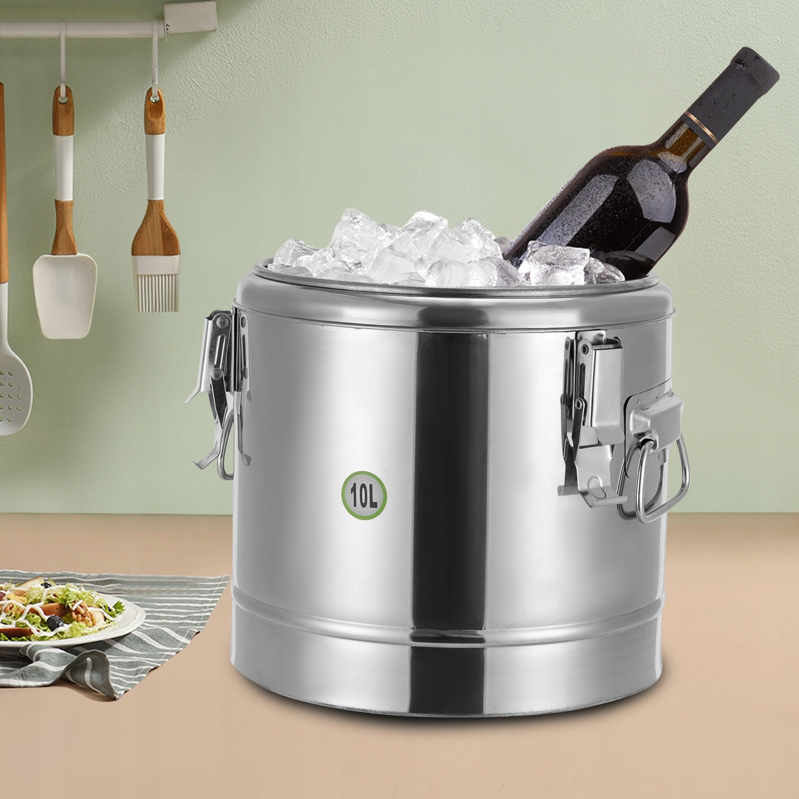 10L 304 STAINLESS STEEL INSULATED SOUP CONTAINER 12H INSULATION Brand no brand