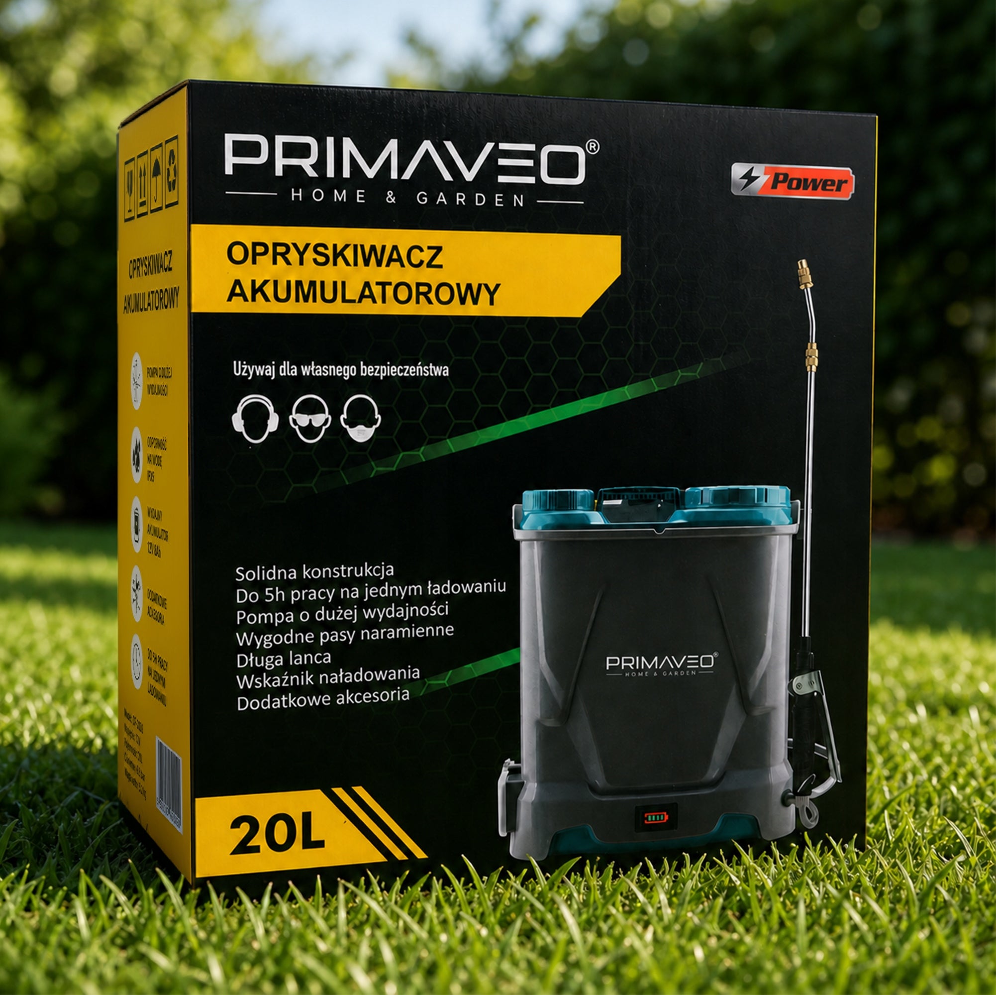 10L GARDEN PRESSURE CORDLESS BACKPACK SPRAYER +11 NOZZLES STRONG Brand Primaveo