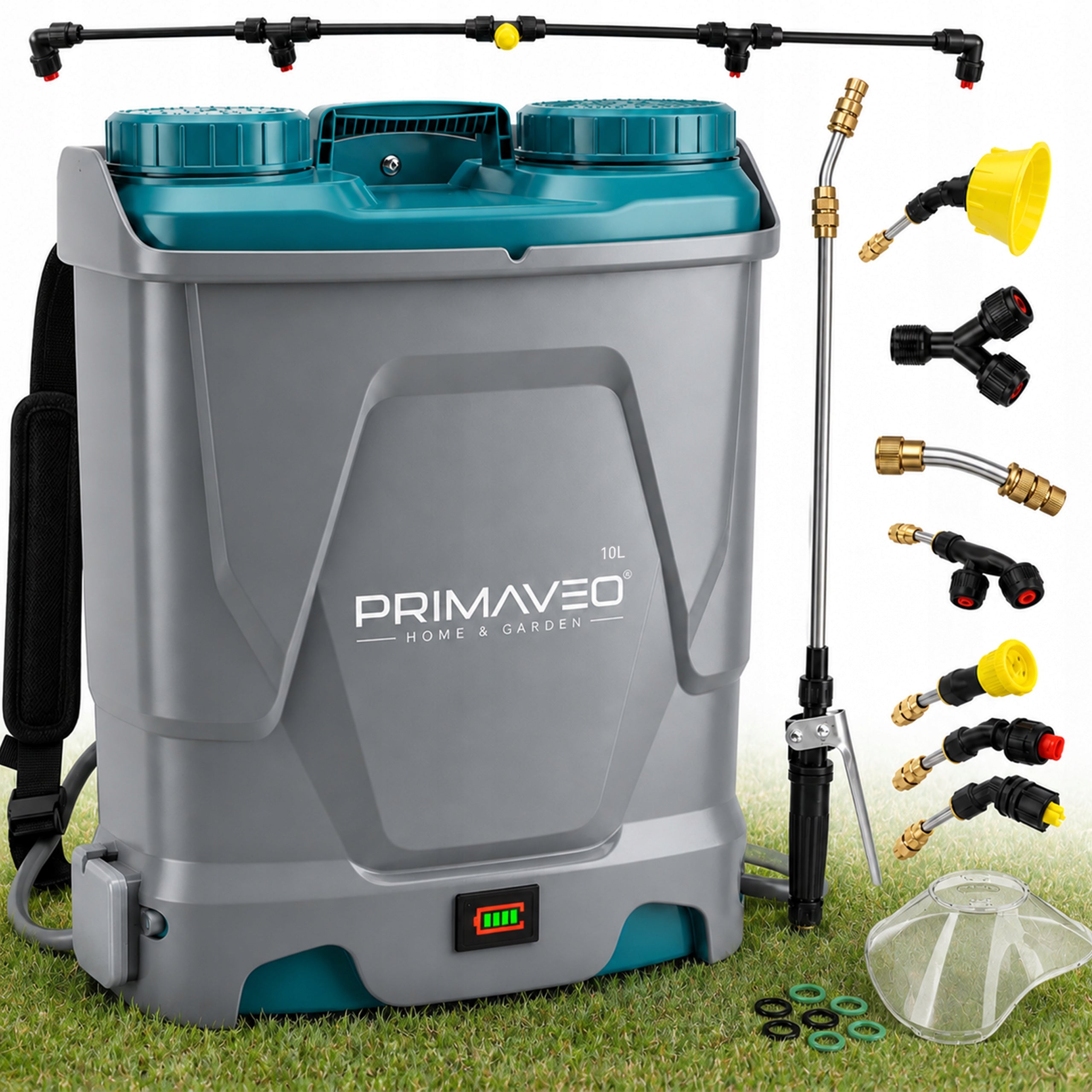 10L GARDEN PRESSURE CORDLESS BACKPACK SPRAYER +11 NOZZLES STRONG