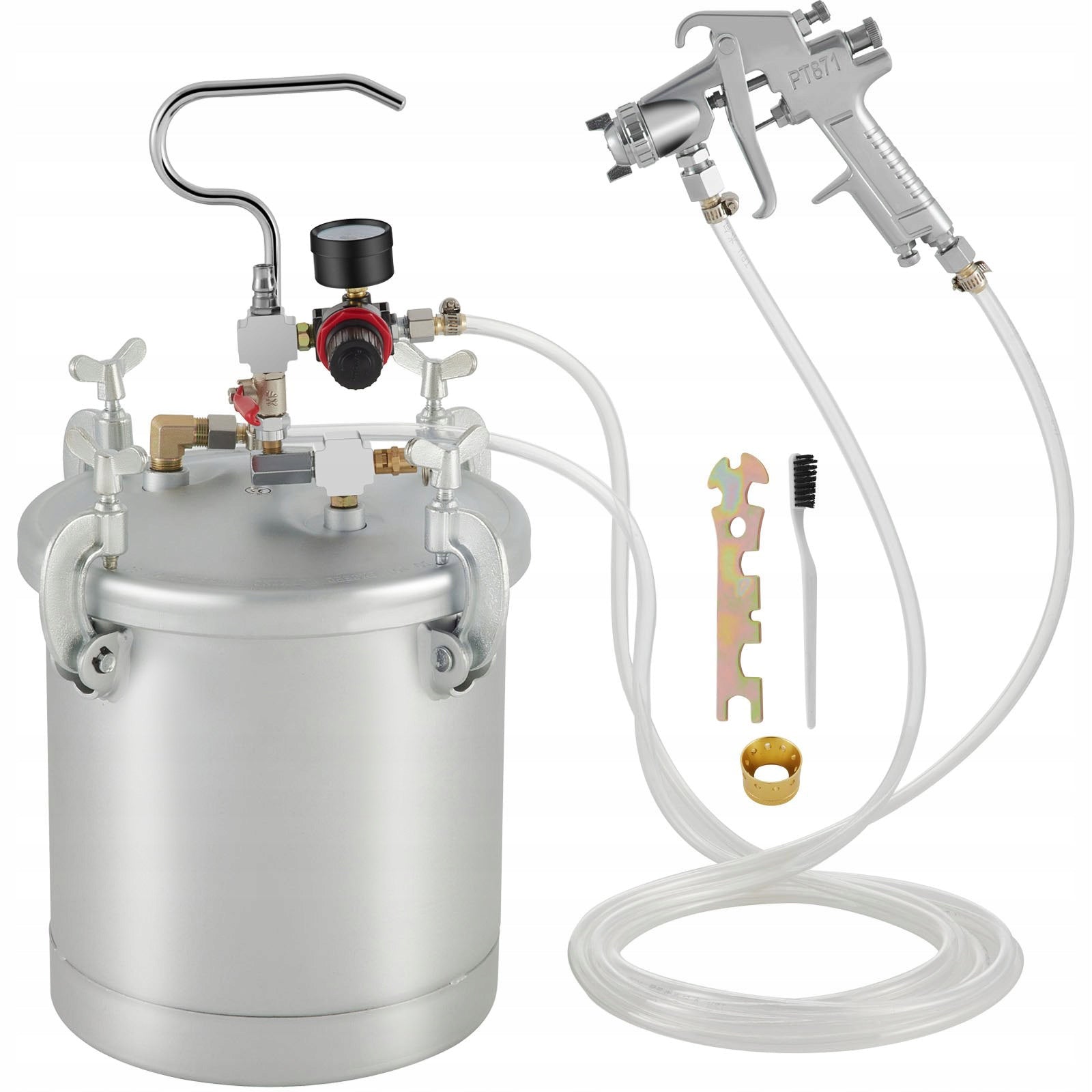 10L Pressure Tank Kit with Pistol and Painting Hose Packaging status original