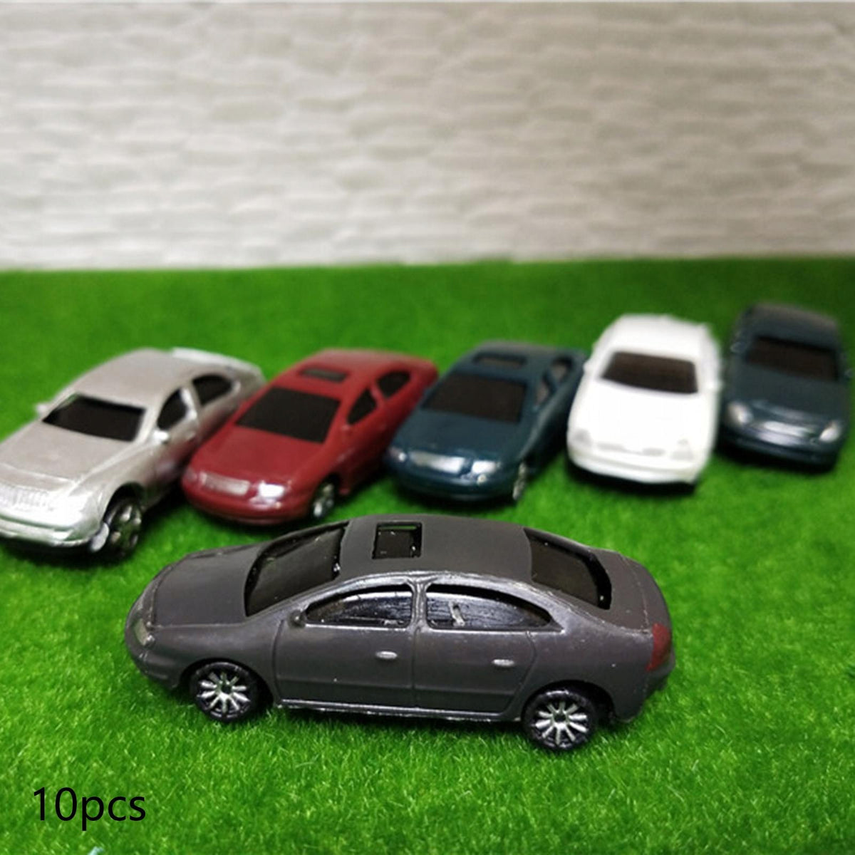 10Pcs 1:100 Mini Model Painted Car Scenery Building Train Layout Scale Brand no brand
