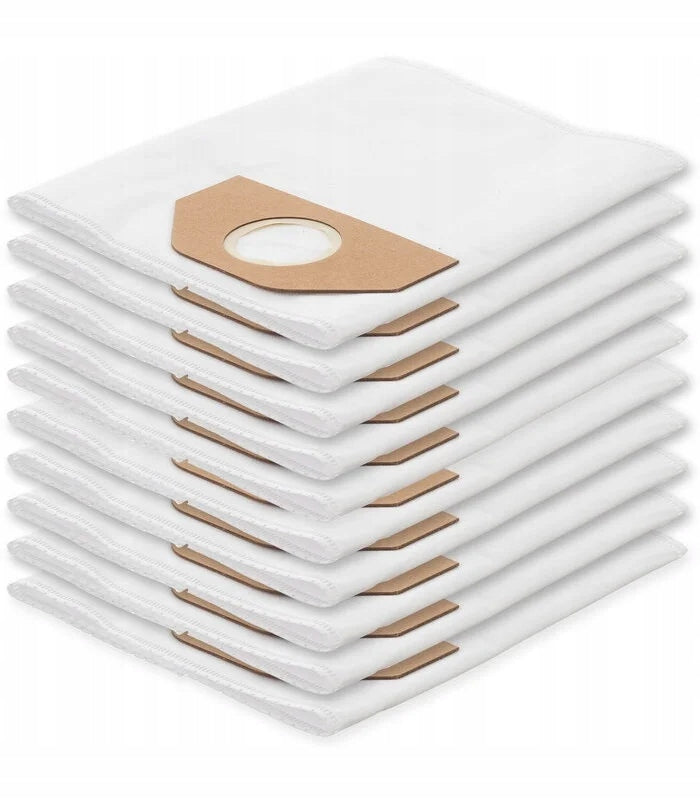 10X BAG FOR VACUUM CLEANERS KARCHER SYNTHETIC WHITE BAGS SET OF BAGS 10PCS Manufacturer Wd3
