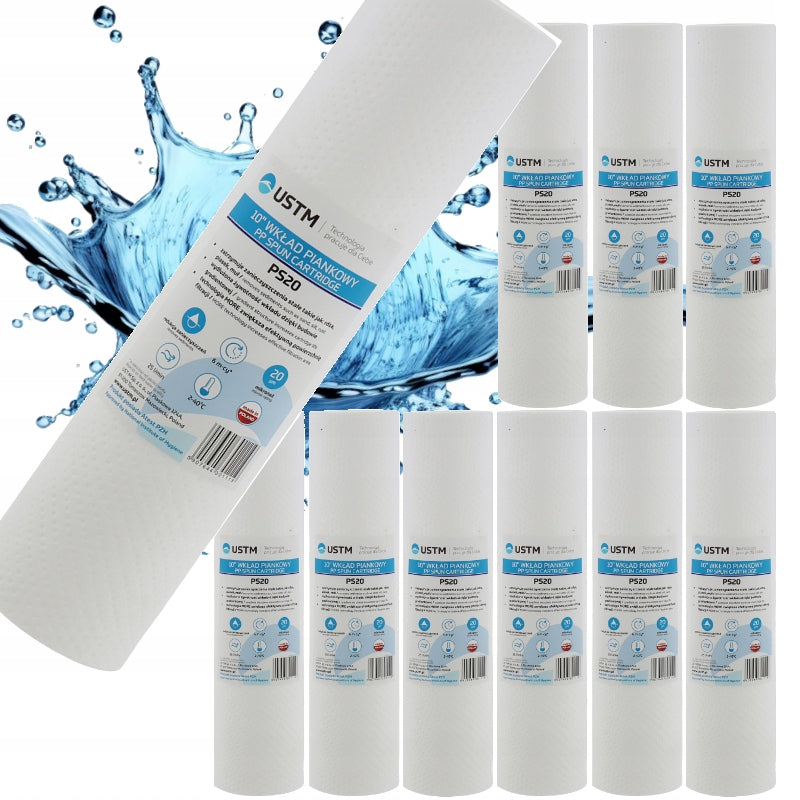 10X WATER FILTER CARTRIDGE 10 FOAM 20 MICRON USTM