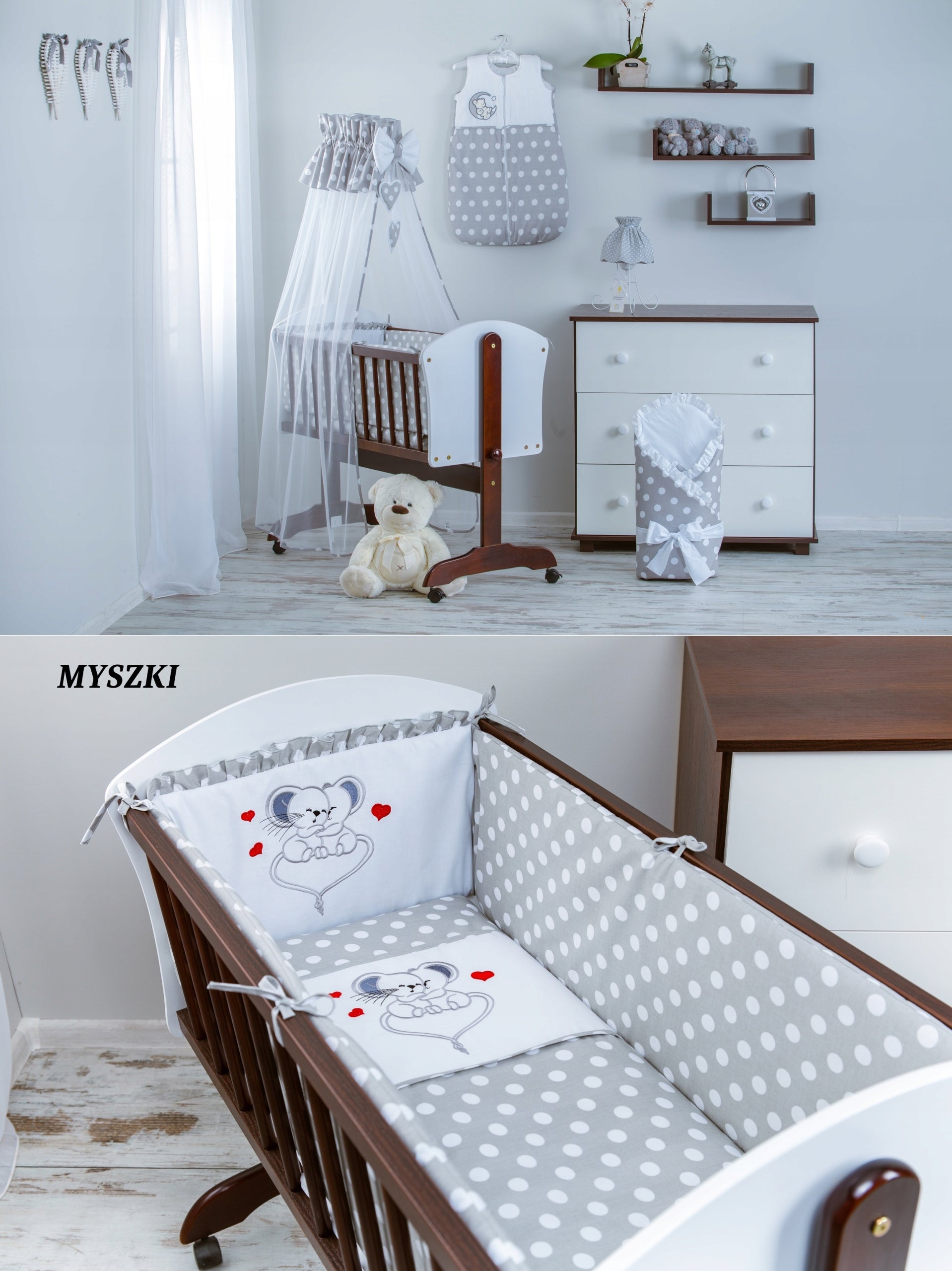 10el BEDDING SET WITH EMBROIDERY+ CRADLE+MATTRESS Color multicolor