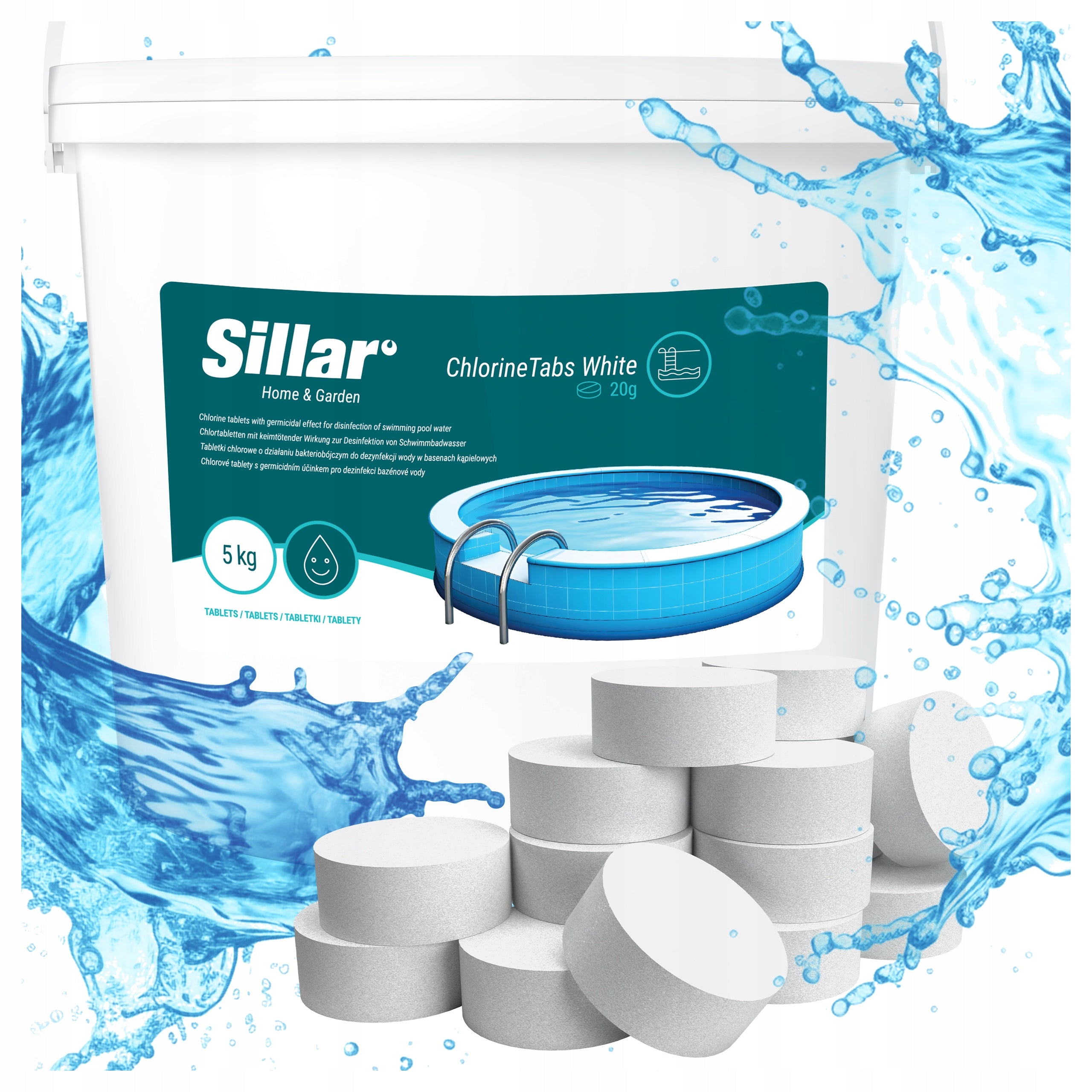 10in1 Chlorine Pool Tablets Multifunctional 5kg 20g for Pool Chemistry Kind chlorine