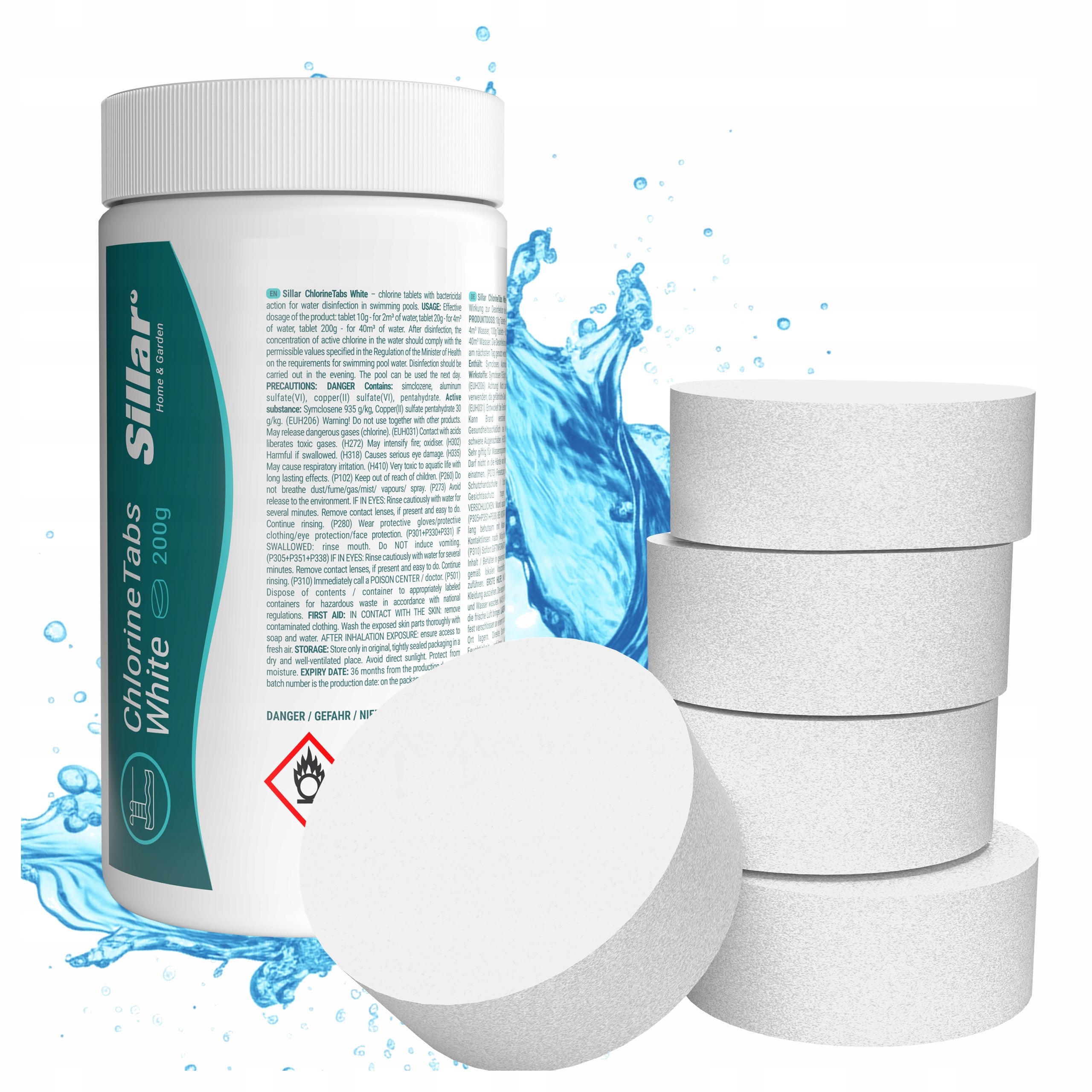 10in1 multifunctional pool tablets 1kg 200g chlorine for spa jacuzzi pool