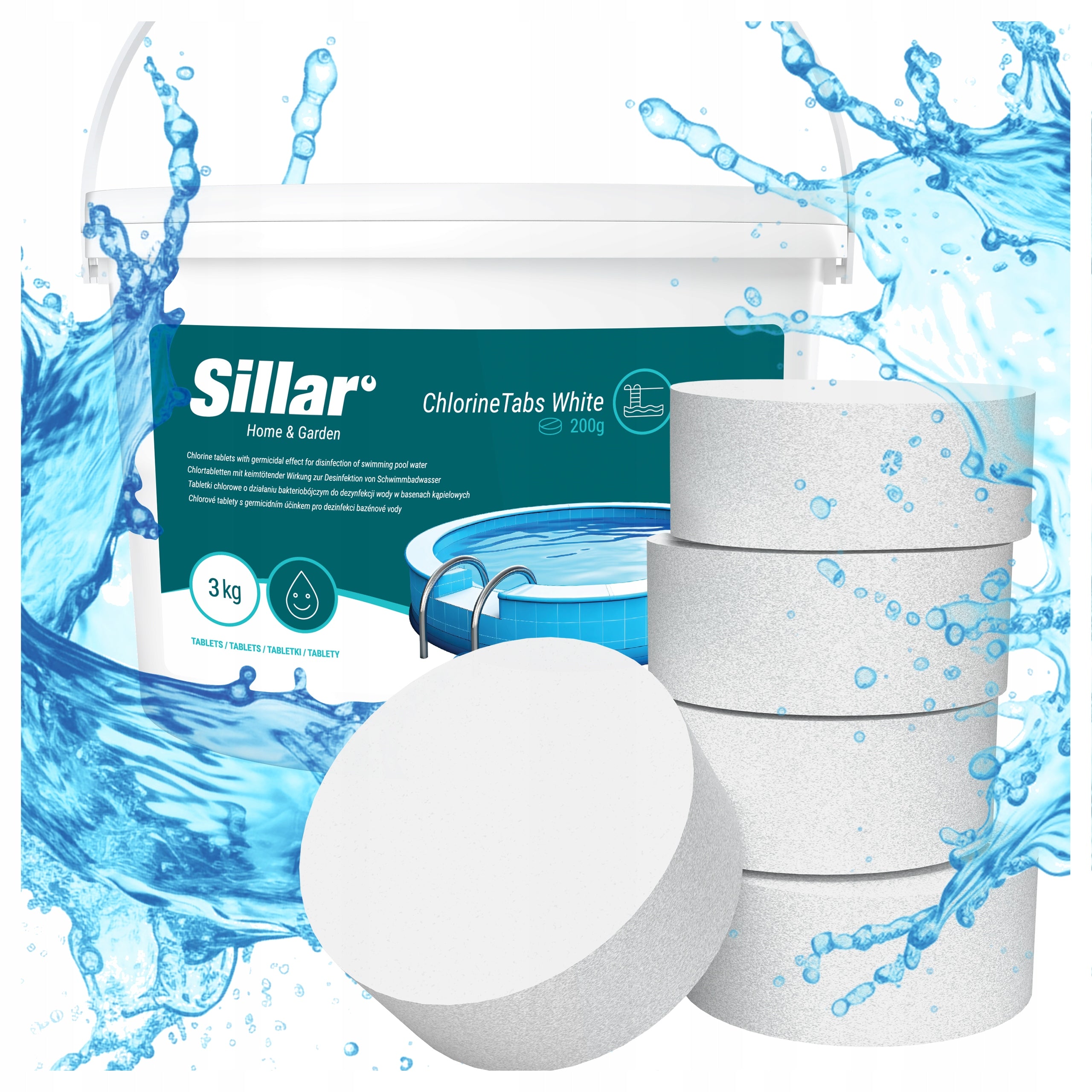 10in1 multifunctional swimming pool tablets 3kg 200g chlorine for spa jacuzzi pool Product form tablets