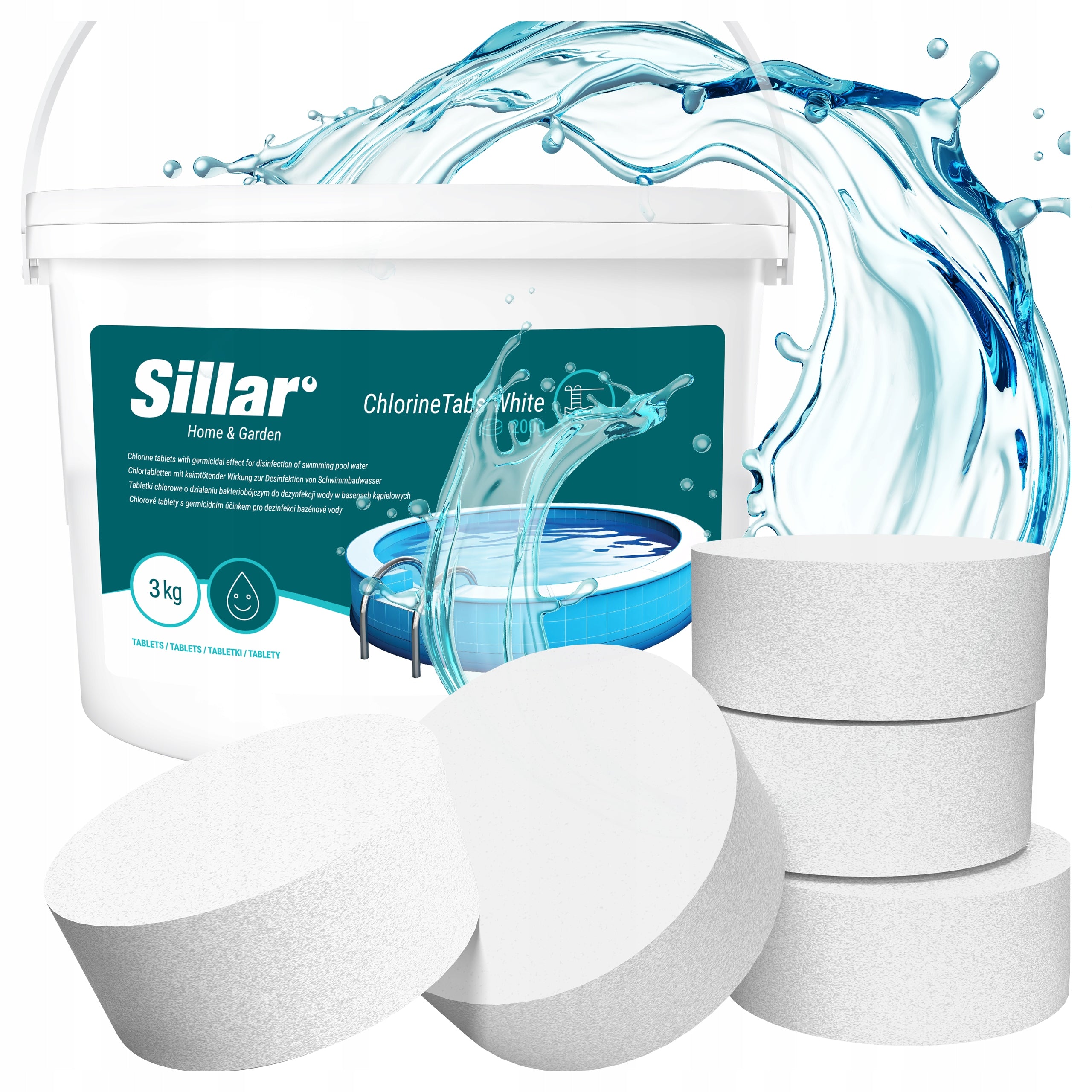 10in1 multifunctional swimming pool tablets 3kg 200g chlorine for spa jacuzzi pool