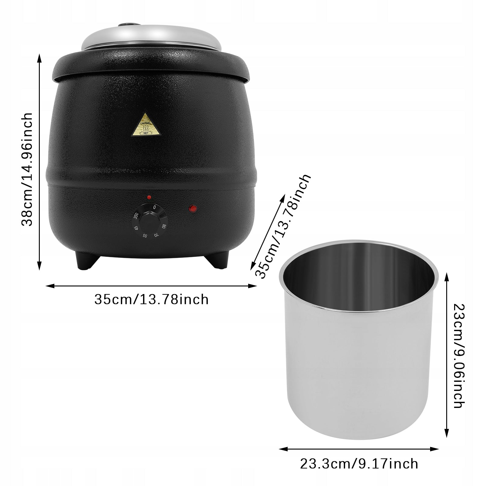 10l Electric Soup Kettle Heating Pot with Lid and Indicator for Warming Manufacturer code vdfsvs