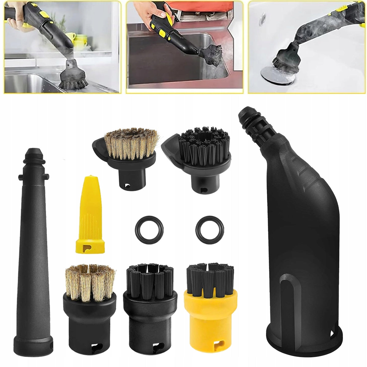 10pcs SET OF STEAMER ACCESSORIES for KARCHER SC 1 2 3 4 5 brushes new