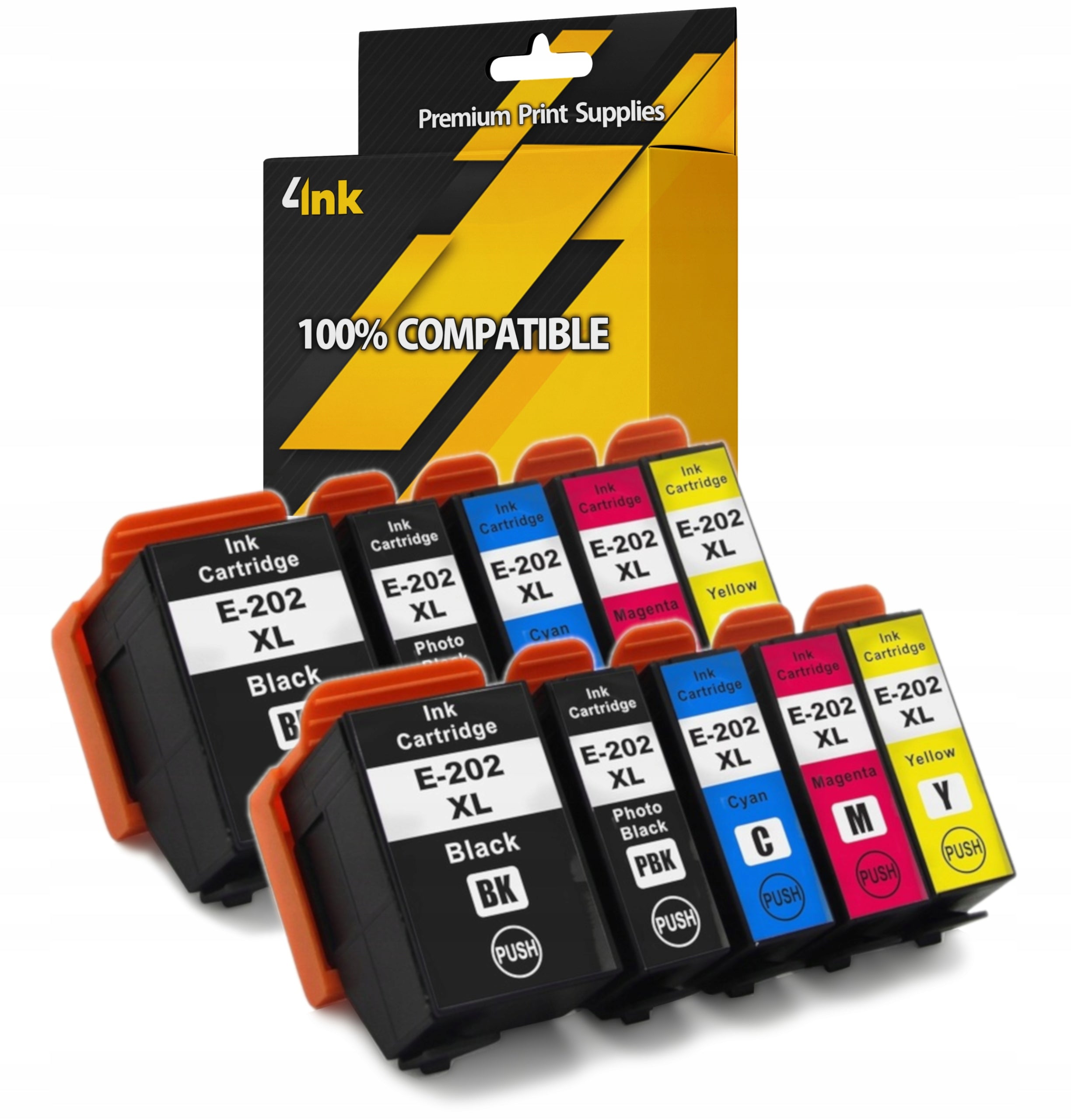 10x 202 XL INKS FOR EPSON XP-6000 XP-6005 XP-6100 XP-6105 PRINTER