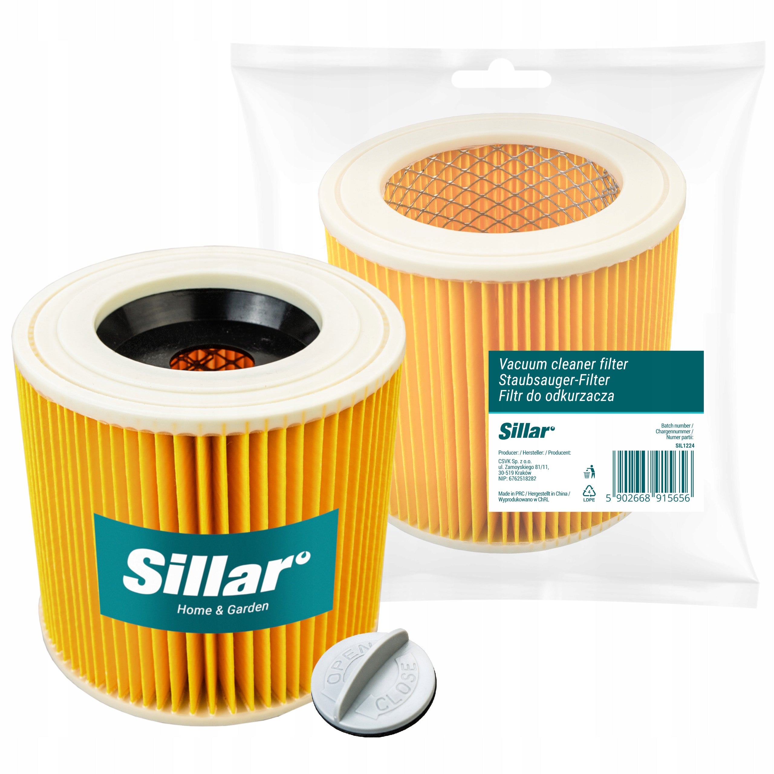 10x BAGS + FILTER FOR VACUUM CLEANER KARCHER WD3.200 WD2 MV3 KWD V12 V-15 V-17 Manufacturer code 2_SIL1017_SIL1224