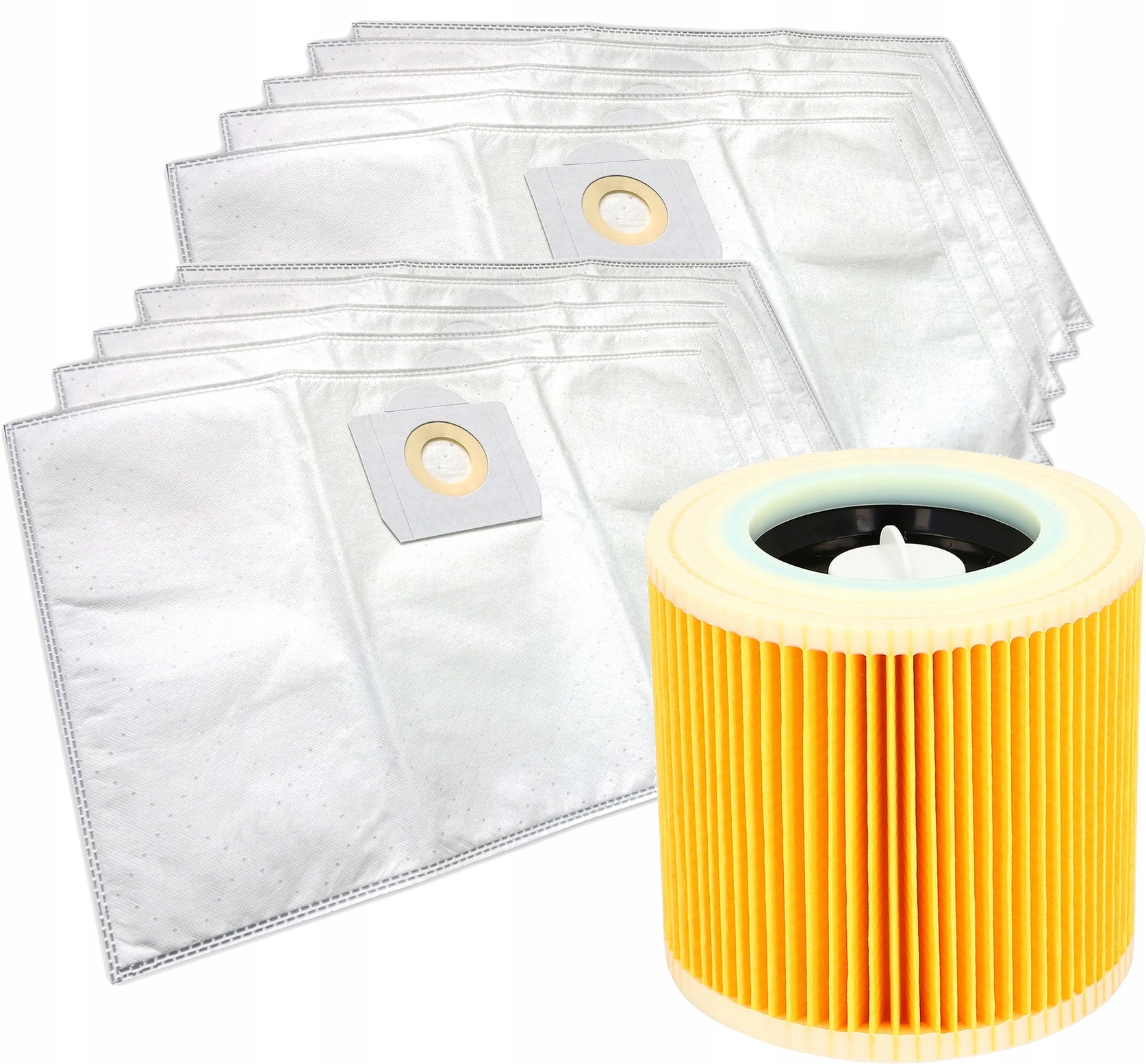 10x BAGS FILTER FOR VACUUM CLEANER KARCHER WD3 SE4001 WD2 PLUS KWD V-17 V-15 V12