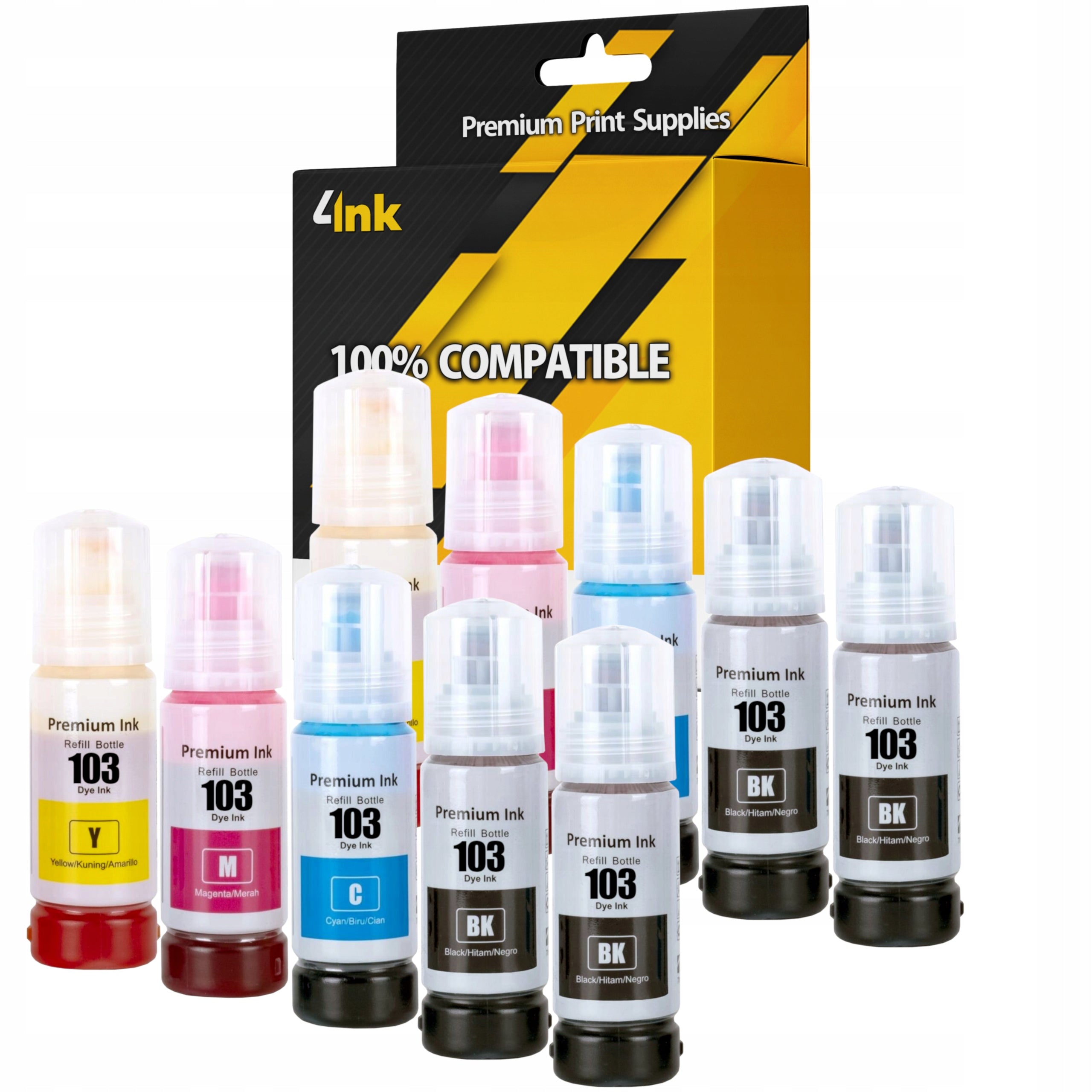 10x INK 103 FOR EPSON ECO TANK L3251 L3250 L3150 L3151 L3260 L3256 PRINTER