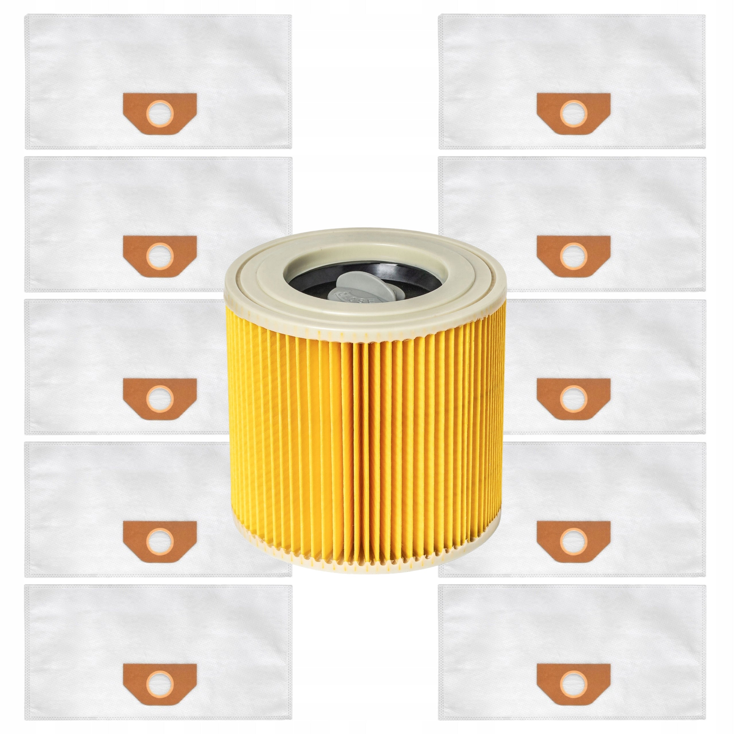 10x KARCHER WD3 VACUUM CLEANER BAGS WD 3 WD WD 6 SE 4001 Plus FILTER EAN (GTIN) 5905331960090