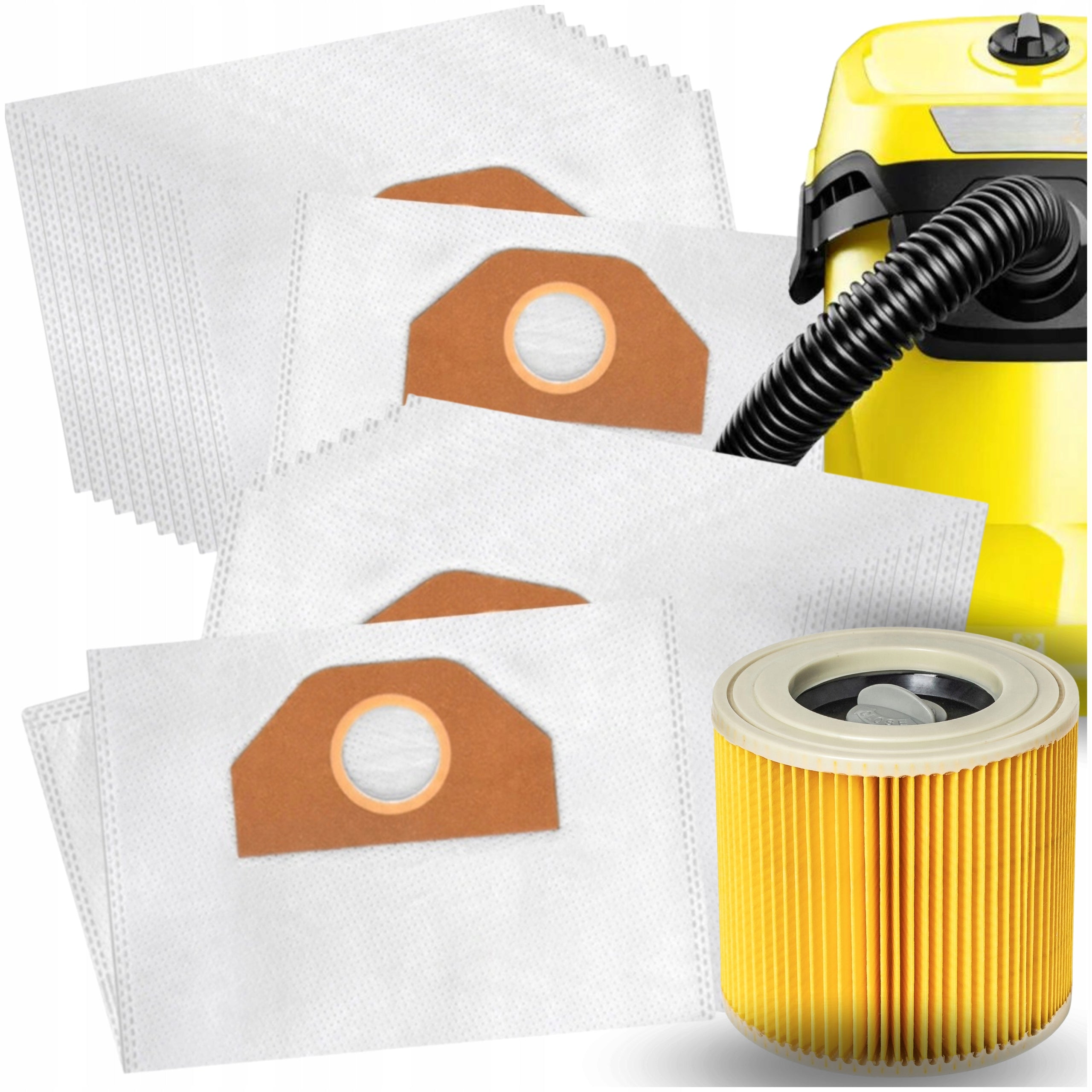 10x KARCHER WD3 VACUUM CLEANER BAGS WD 3 WD WD 6 SE 4001 Plus FILTER