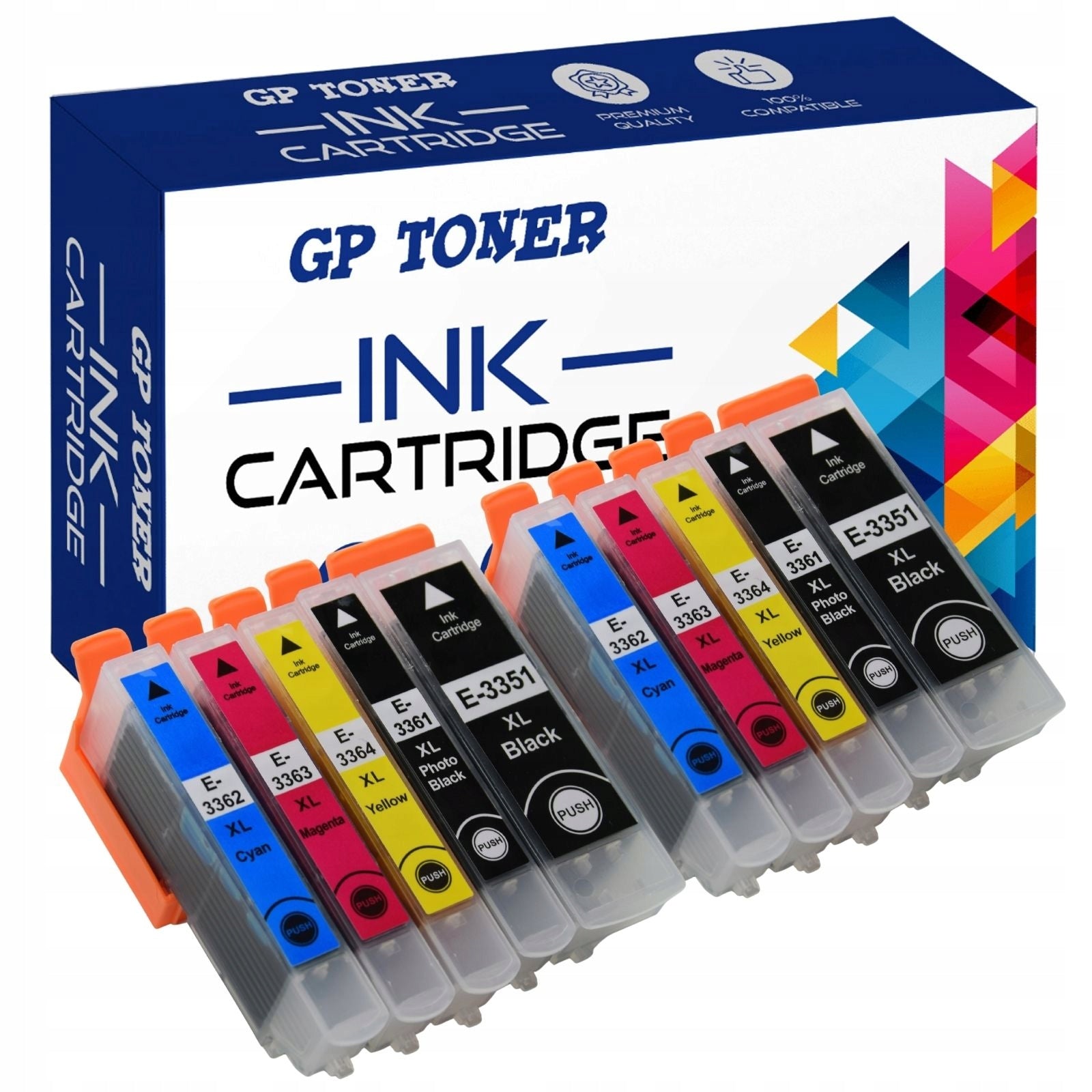 10x PRINTER INKS EPSON XP530 XP630 XP635 XP640 33XL XP900 XP830 SET