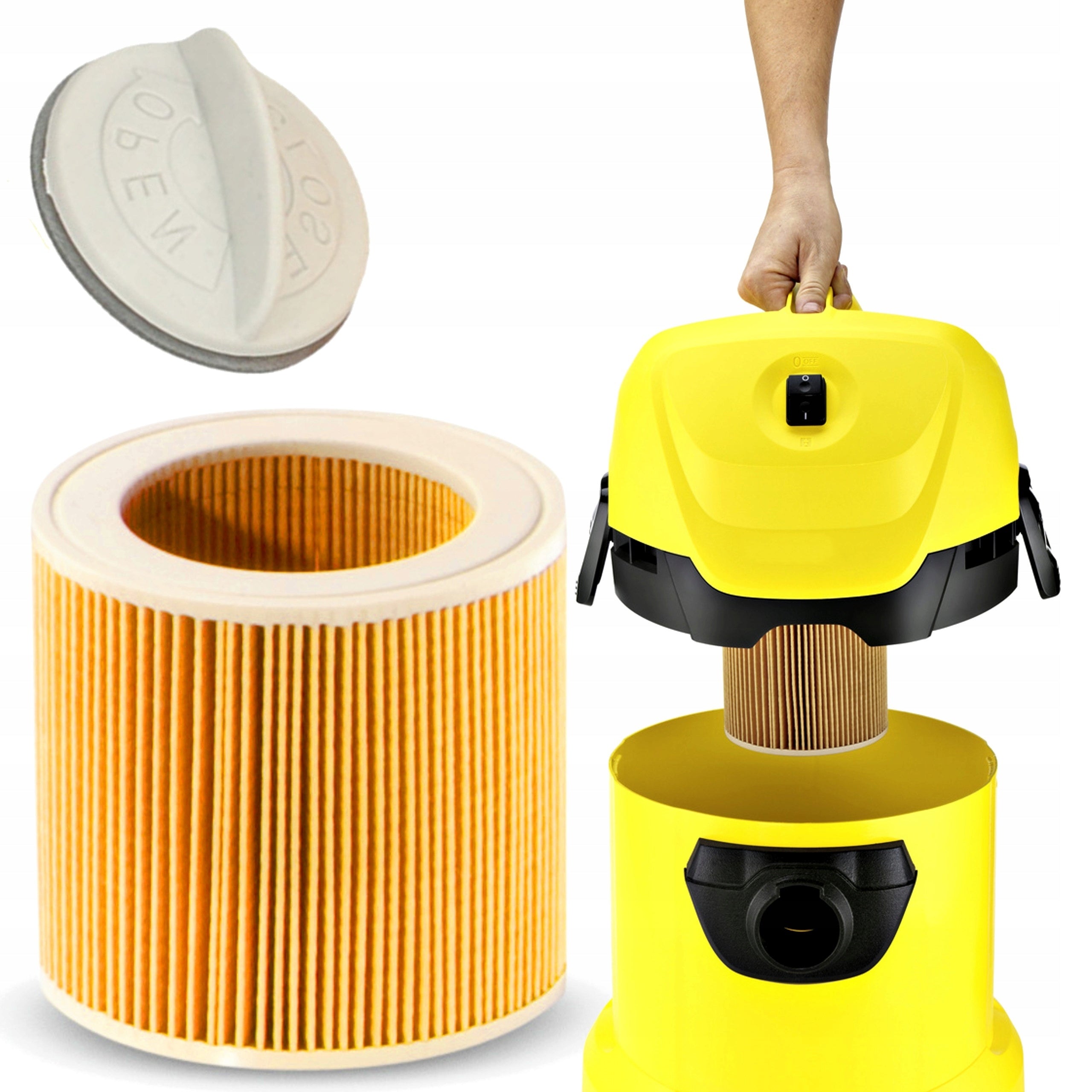 10x Synthetic Bags + Filter for KARCHER WD3 WD2 PLUS Vacuum Cleaner Set Manufacturer code OR1135