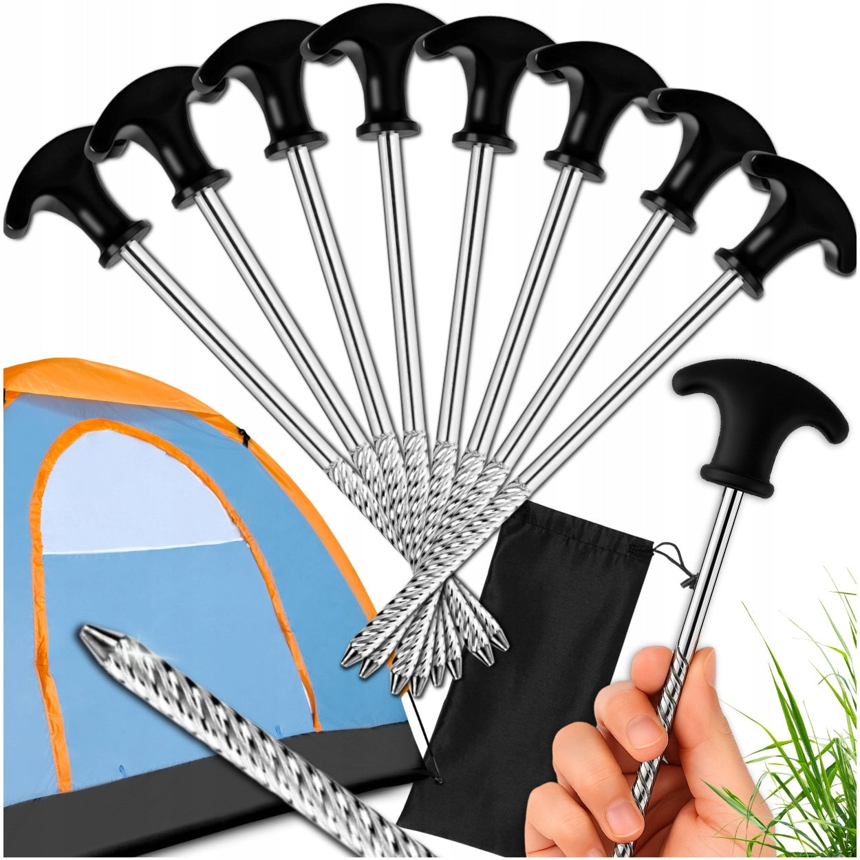 10x TENT HERRINGS 20CM PINS TENT PEGS FISHING HIKING Manufacturer code SZPILKI DO NAMIOTU KOTWY STALOWE WĘDKOWANIE