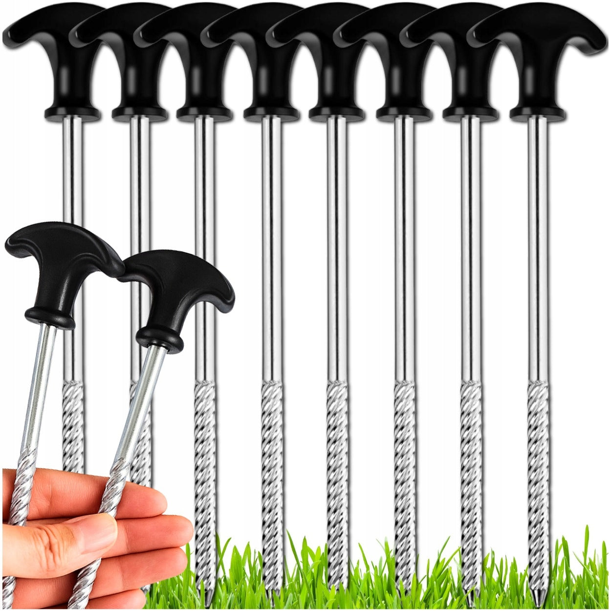 10x TENT HERRINGS 20CM PINS TENT PEGS FISHING HIKING
