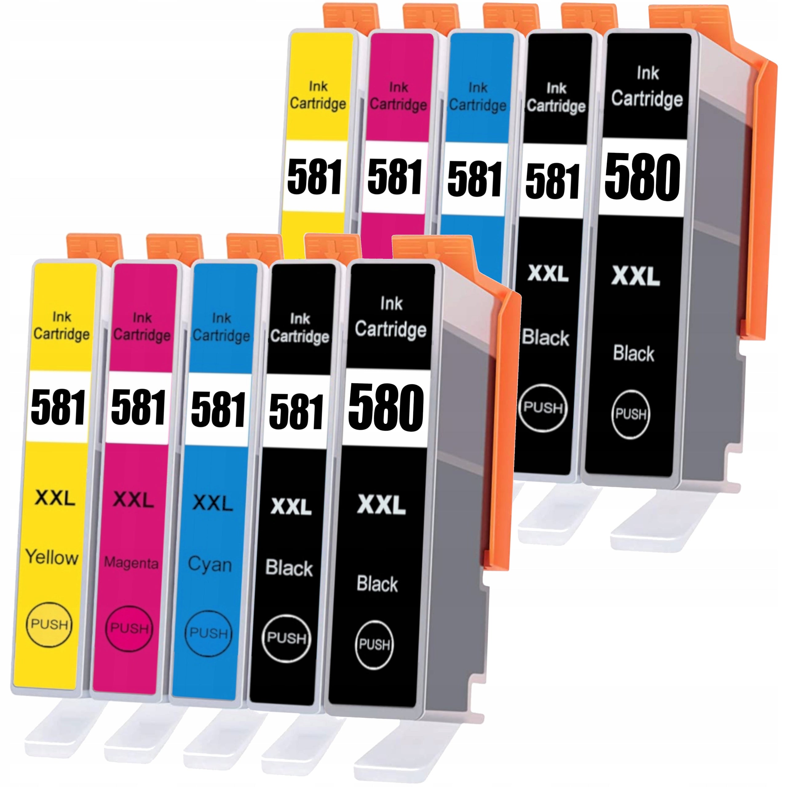 10x XXL INKS FOR CANON TS6250 TS6251 TS6350 TS6351 TS705a TS6350a TS8350a