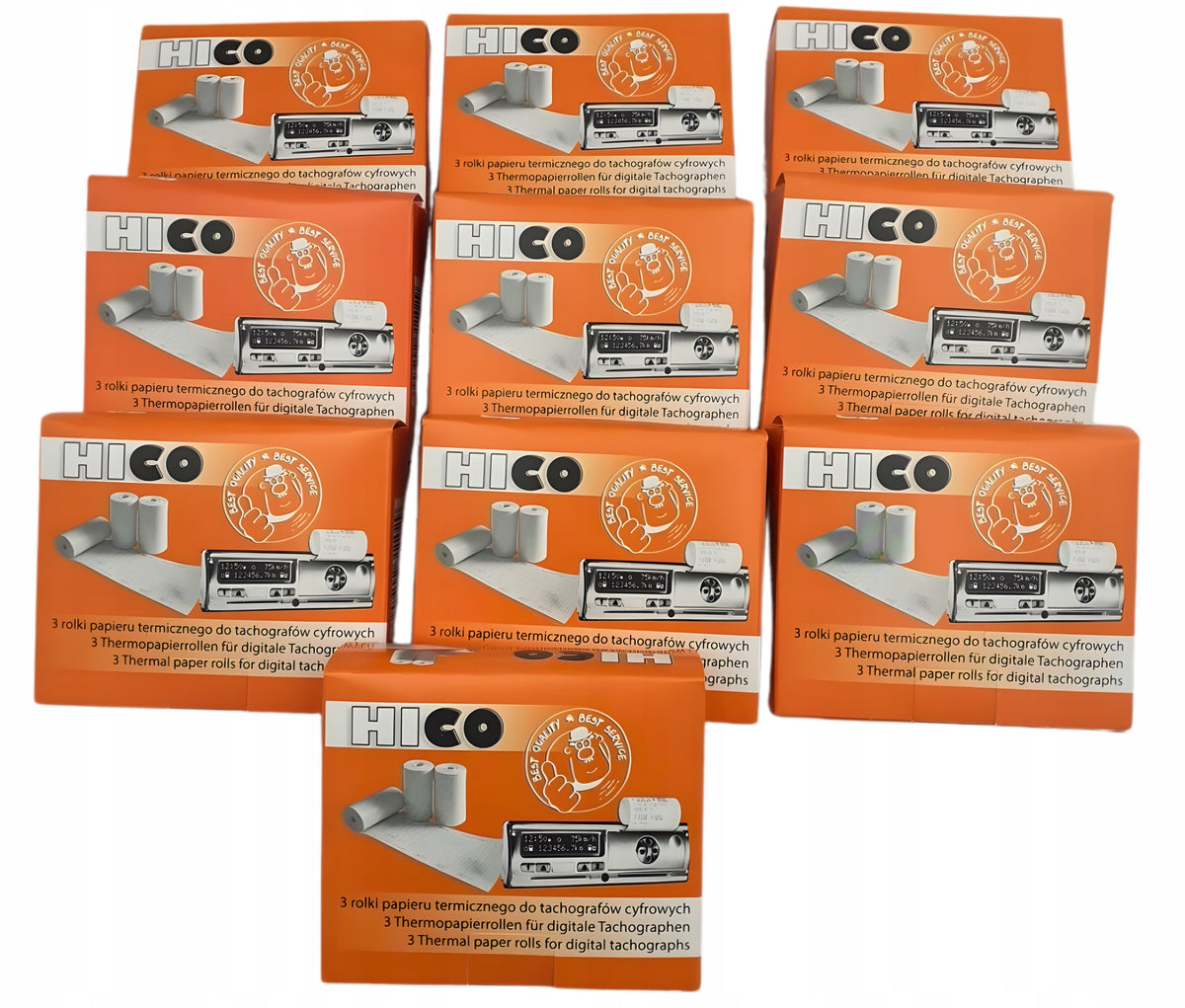 10x3 ROLLS THERMAL PAPER FOR DIGITAL TACHOGRAPH HICO ROLL TACHO