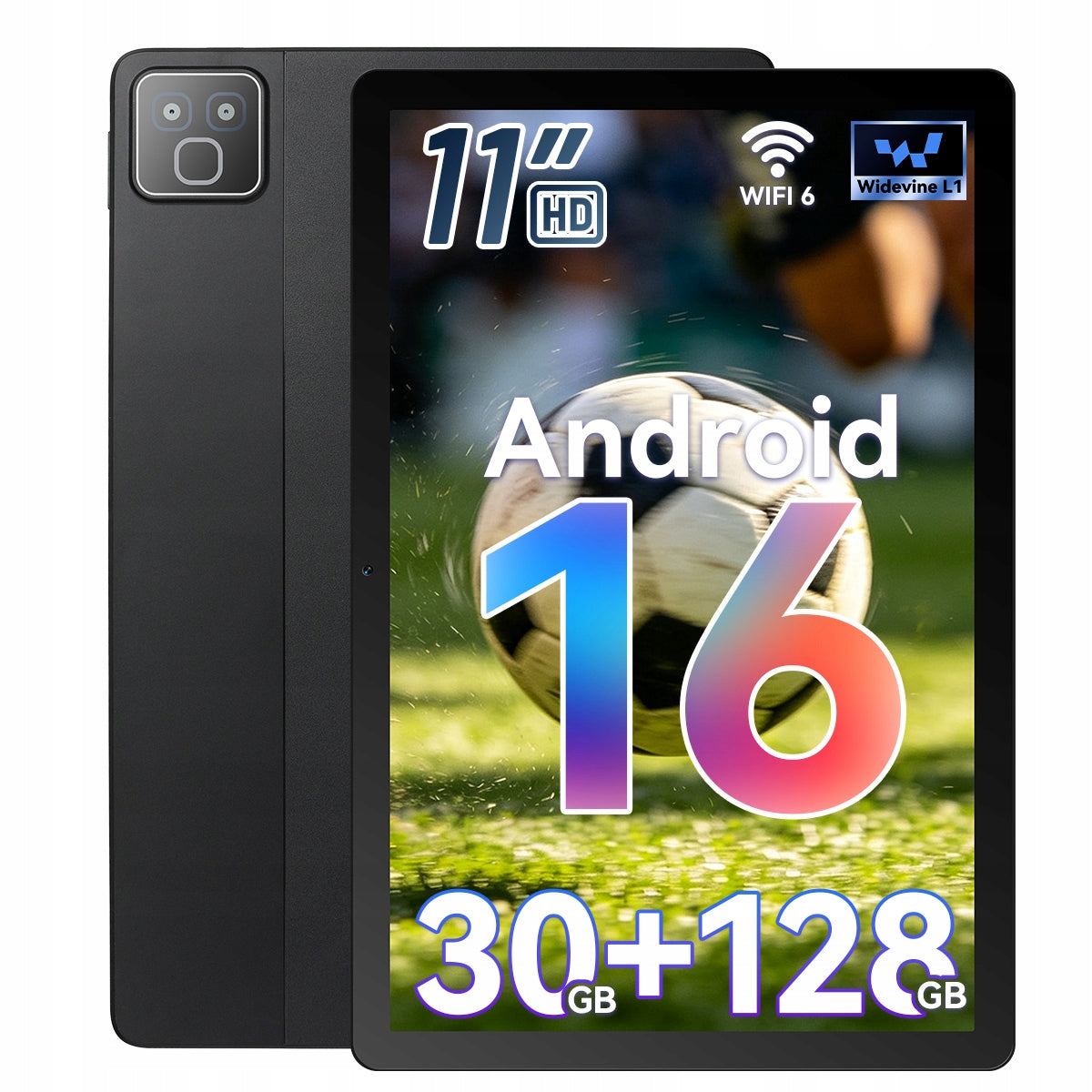 11" Android 16 Tablet, 30GB+128GB, 7800mAh, 5MP+8MP Camera,Black