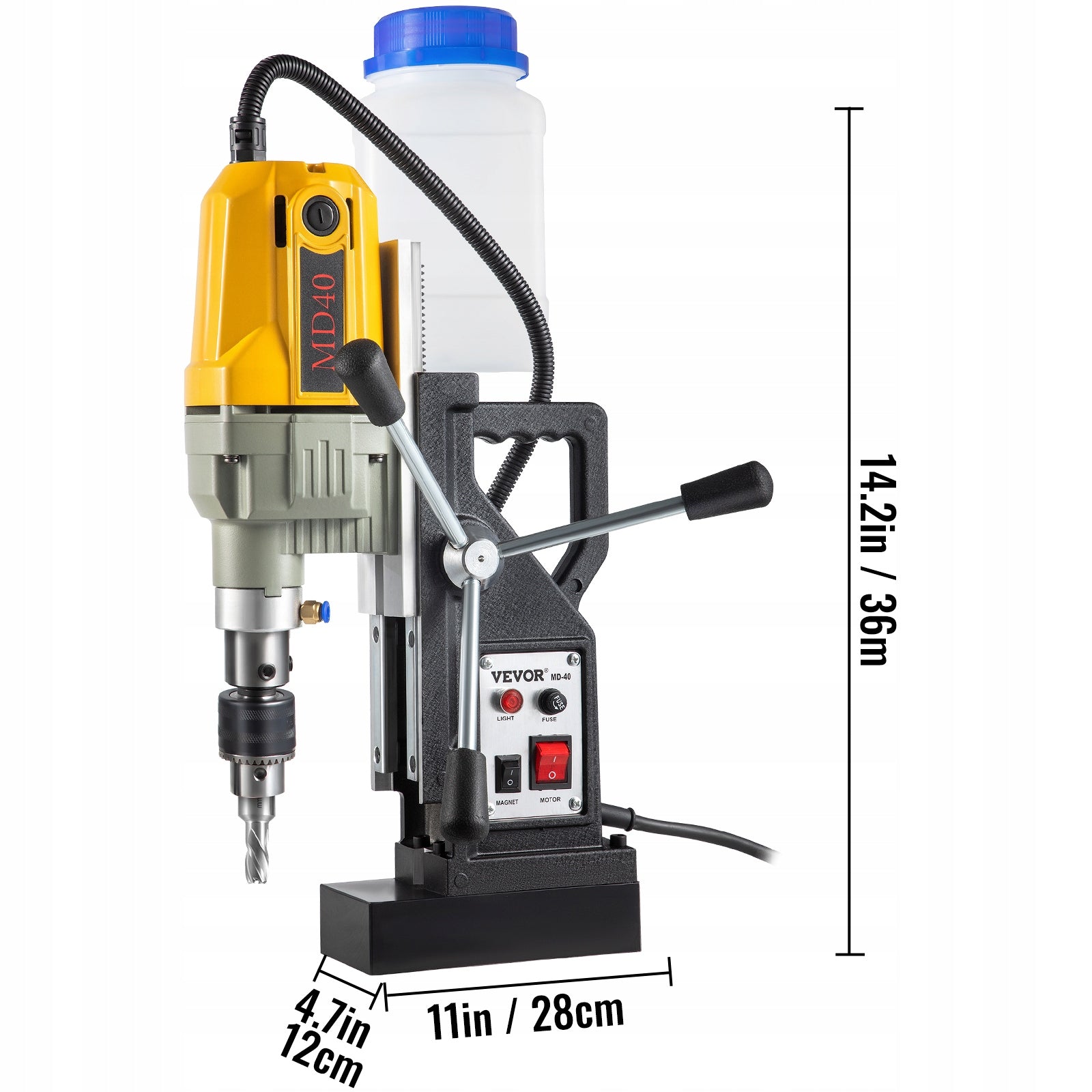 1100W Magnetic Drill 1.57 Boring 2697lbf 12 Bits 580 RPM Home Improvement Brand Vevor
