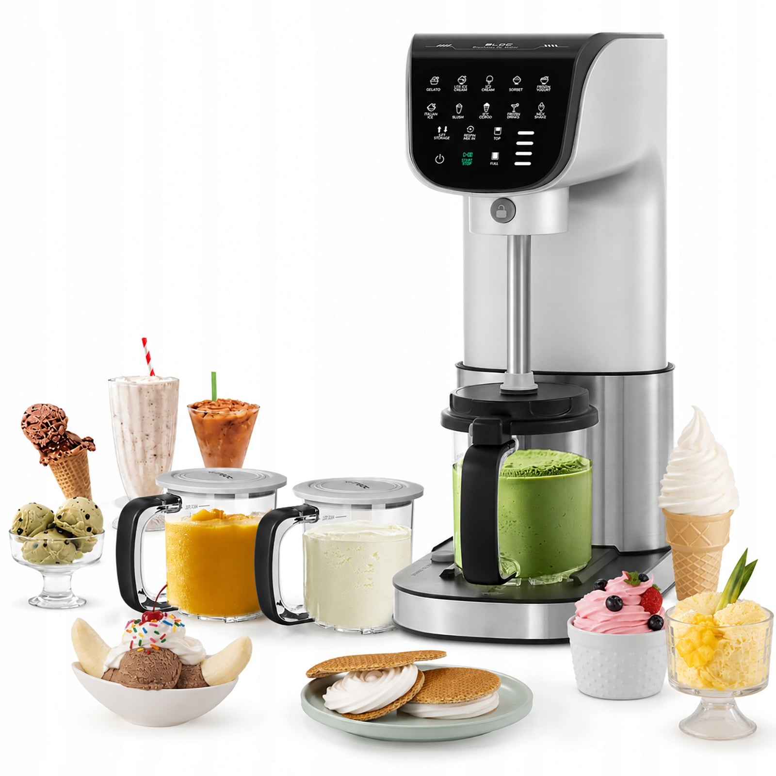 11IN1 GELATO SORBET SHAKE ICE CREAM MACHINE 3 CONTAINERS