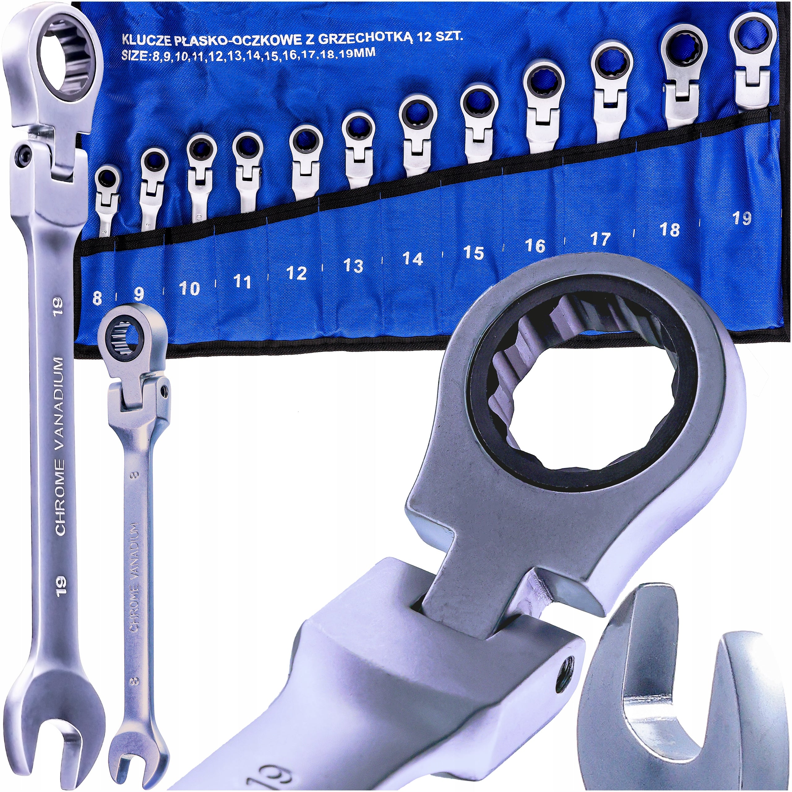 12 17 19 RATCHETING FLAT EYE WRENCHES BROKEN FLAT EYE WRENCHES