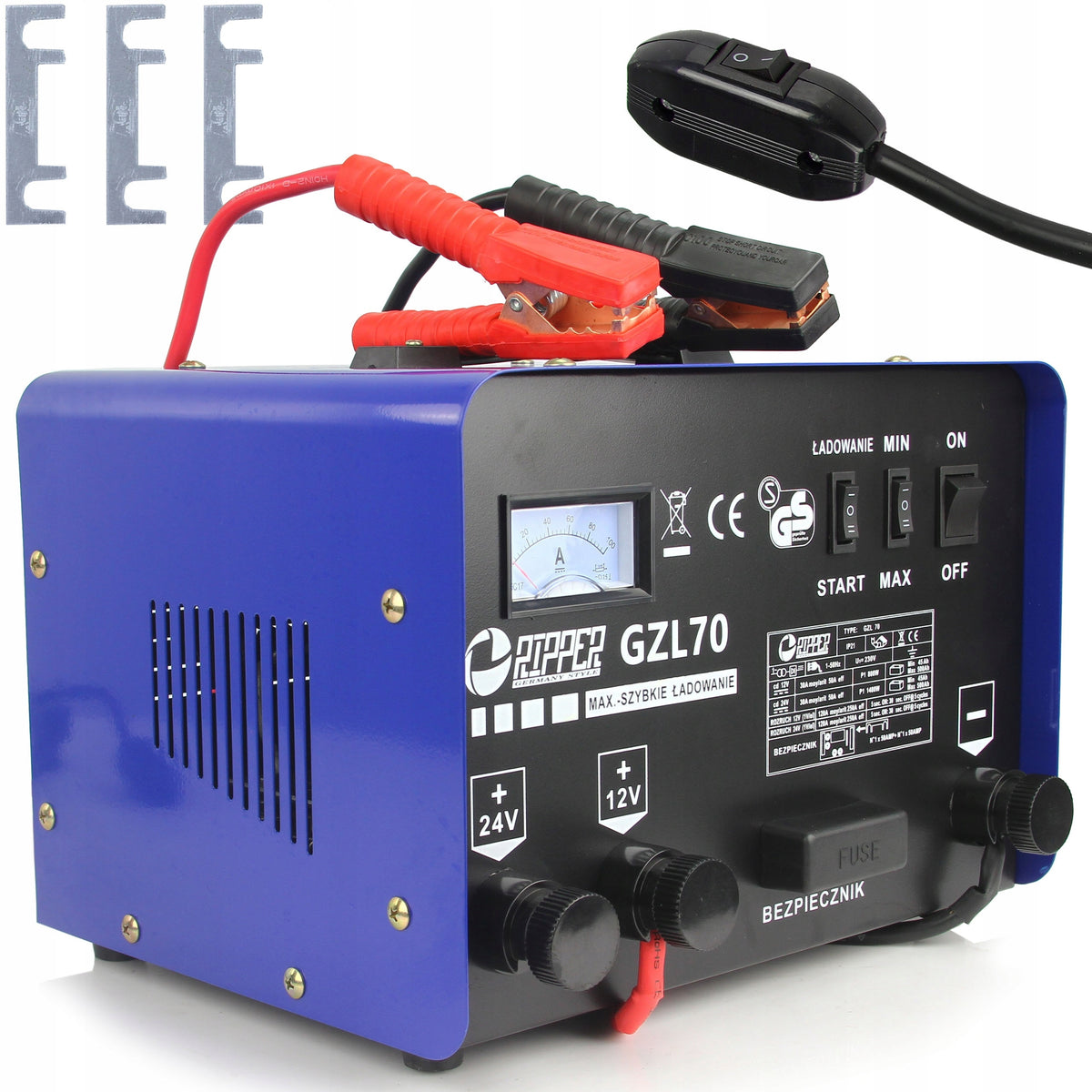 12 / 24 V BATTERY CHARGING RECTIFIER + START WITH GZL-70 plot