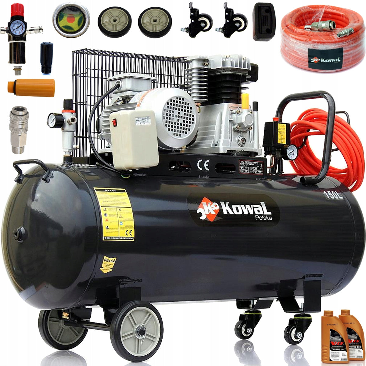 12 Bar COMPRESSOR k11 oil piston 150L compressor air pump BLACKSMITH