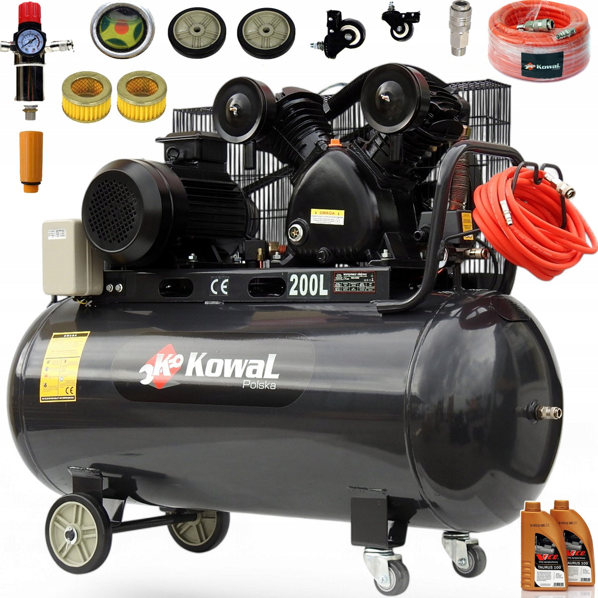 12 Bar COMPRESSOR k19 oil piston 200L compressor air pump BLACKSMITH