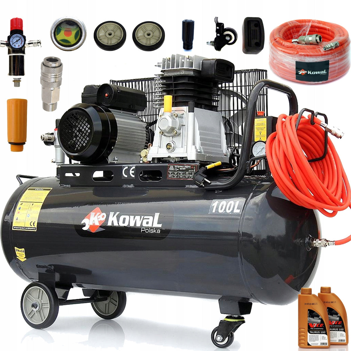 12 Bar COMPRESSOR k2 oil piston 100L compressor air pump BLACKSMITH