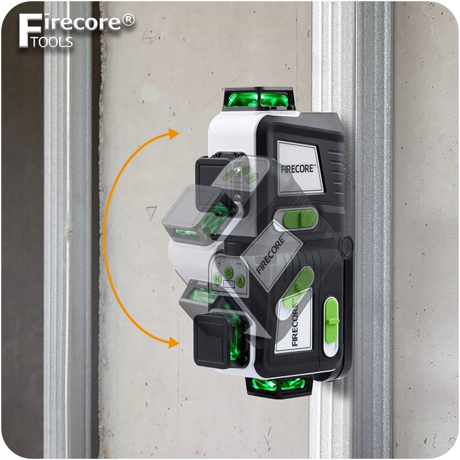 12 LINES CROSS LASER 3D LASER LEVEL 360 PLANE GREEN Model G50