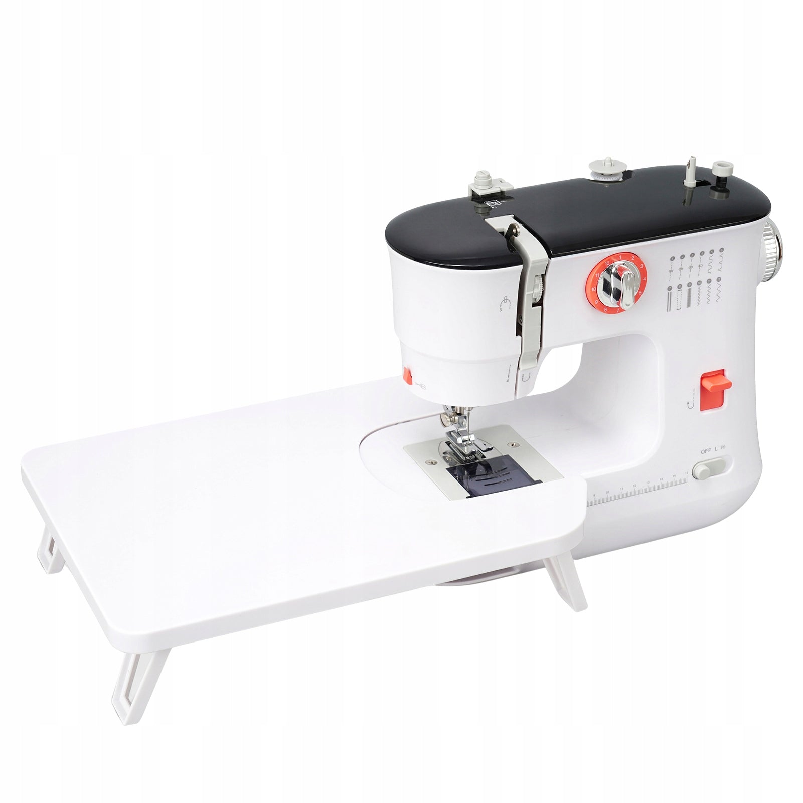 12 Stitches Electric Double Thread Sewing Machine with Sewing Kit Table Packaging status original