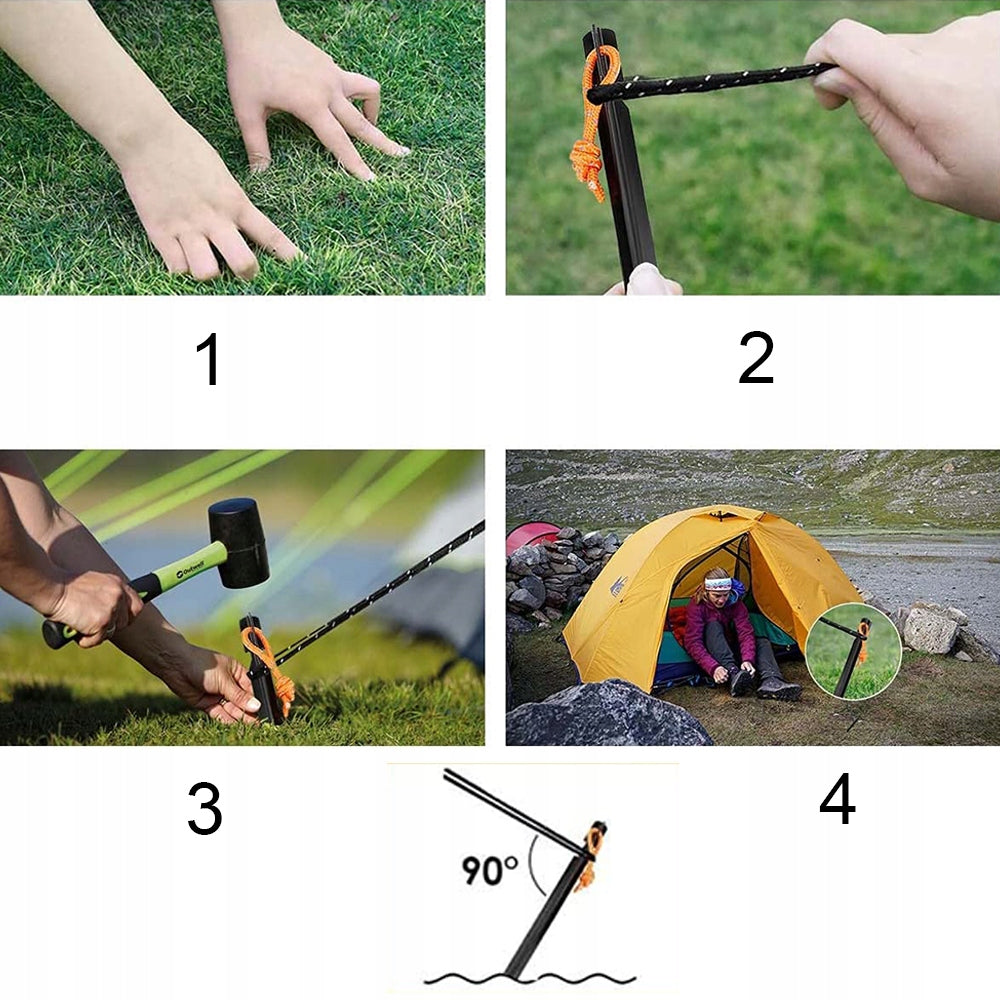 12 thick herring pins for tent tarpaulin nets 18 cm Aluminum strong Manufacturer code Śledzie namiotowe