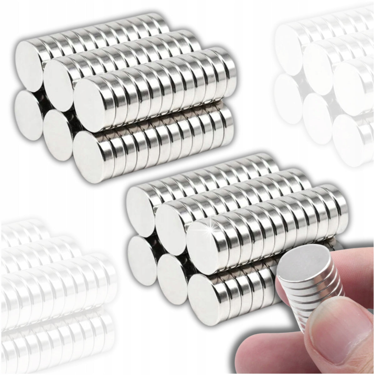 120 x NEODYMIUM MAGNET STRONG ROUND CYLINDRICAL FLAT STRONG SET 8mmx2mm